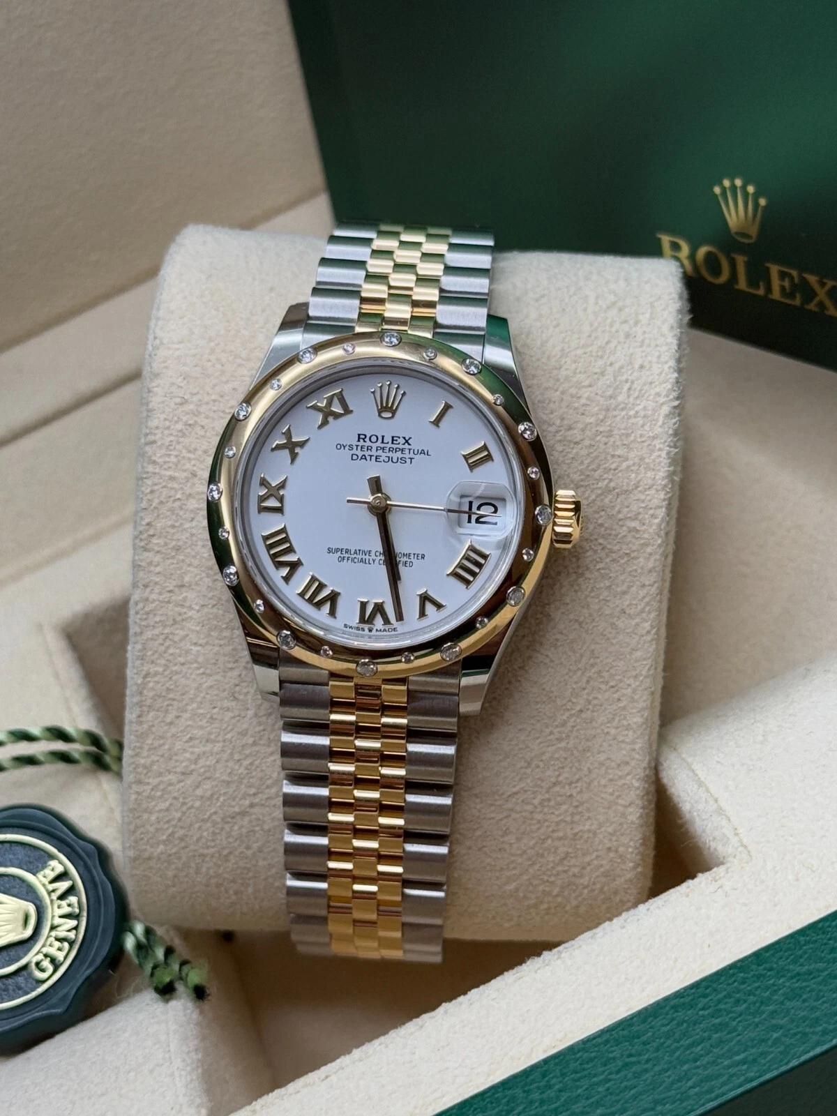 RLX Datejust m278343-0001/0002 White Dial Yellow Rolesor Oyster Watch