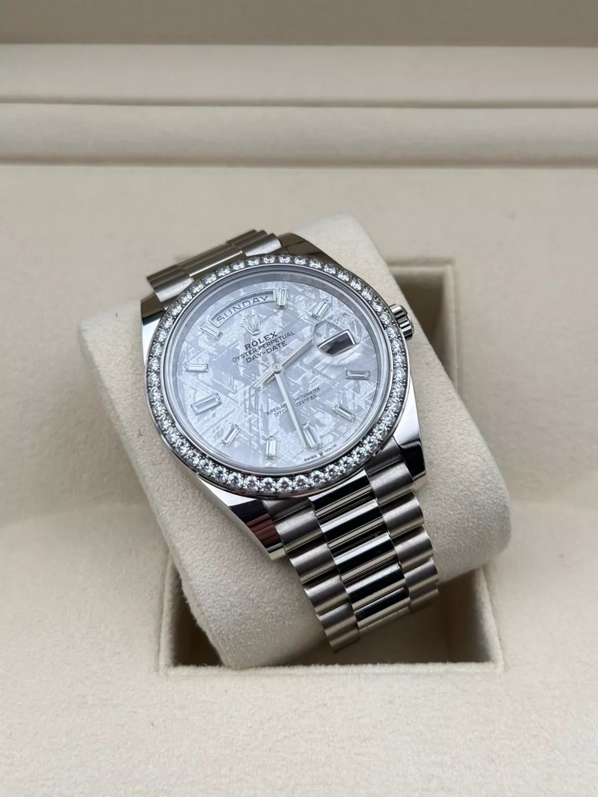 RLX  Day-Date 40mm 228349RBR-0040 Meteorite Dial President Bracelet