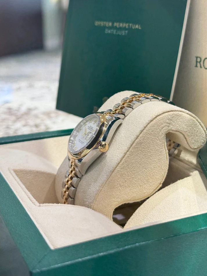 RLX Lady-Datejust 28mm  279163 White Roman Dial Oyster Bracelet