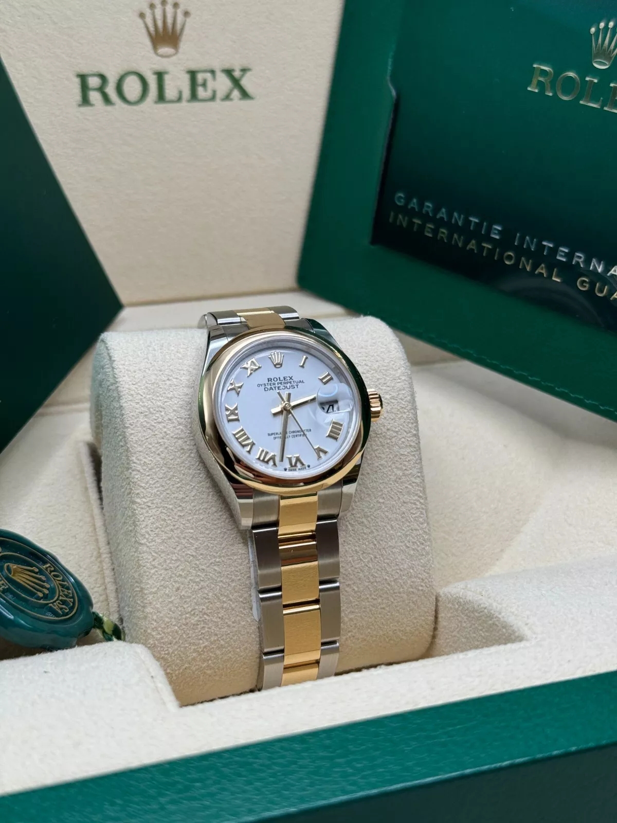 RLX Lady-Datejust 28mm  279163 White Roman Dial Oyster Bracelet