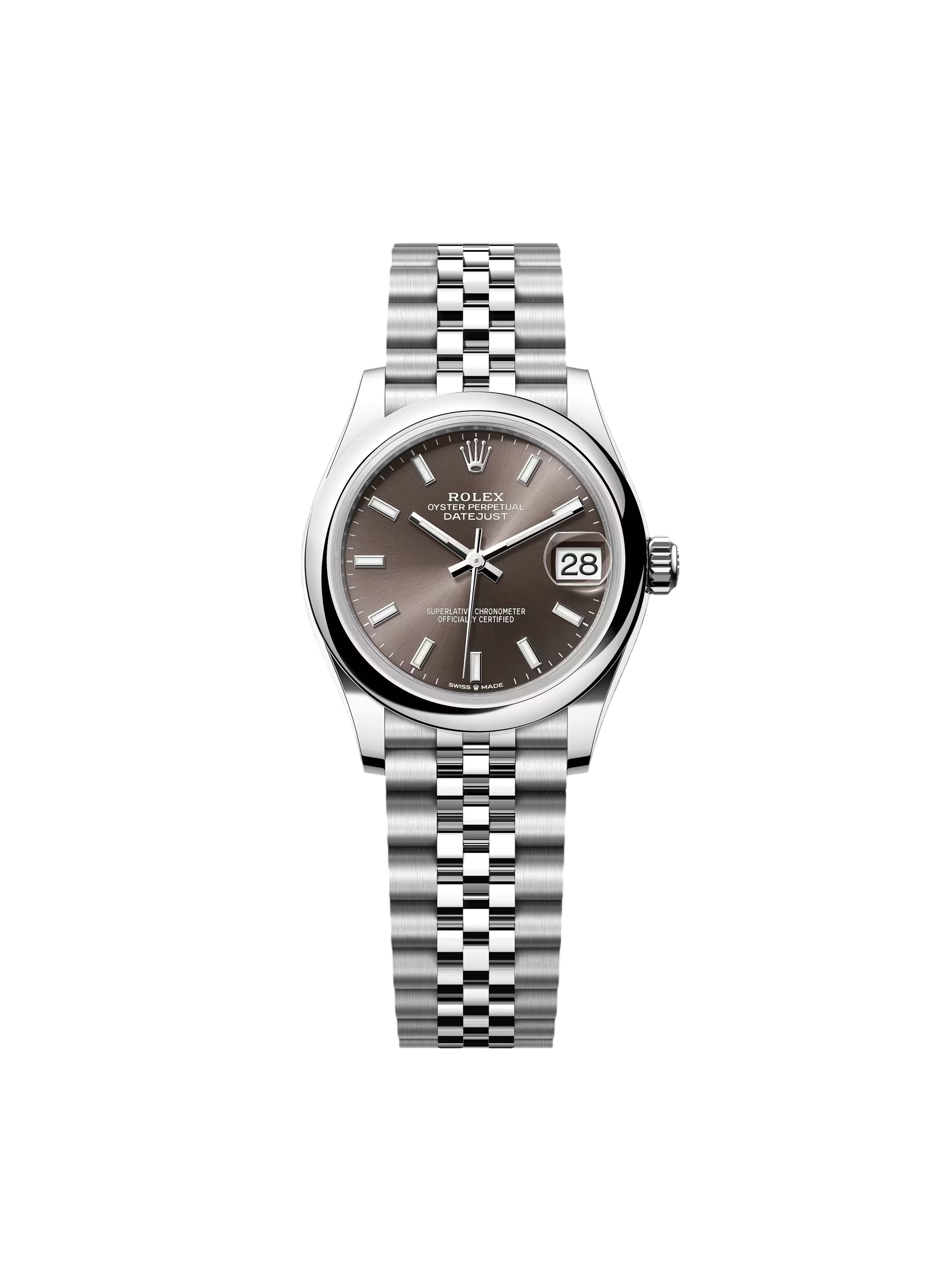 RLX Datejust m278240-0009/0010 31mm Dark Grey Domed Bezel Oyster Oystersteel