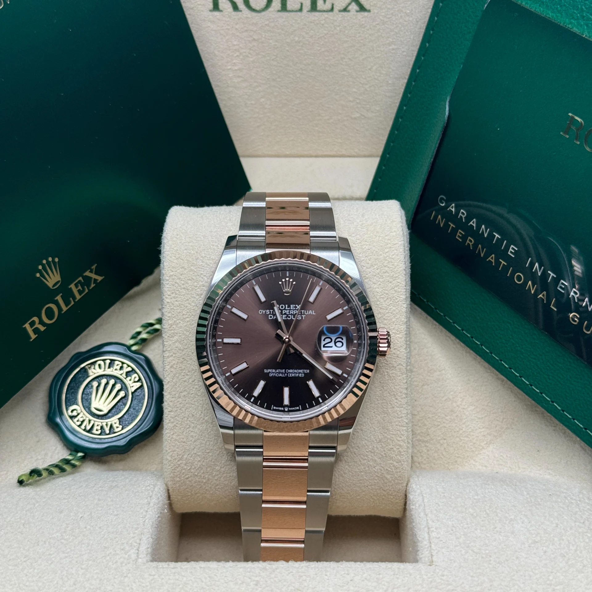 RLX  Datejust 36mm 126231 Chocolate Dial Oyster Bracelet