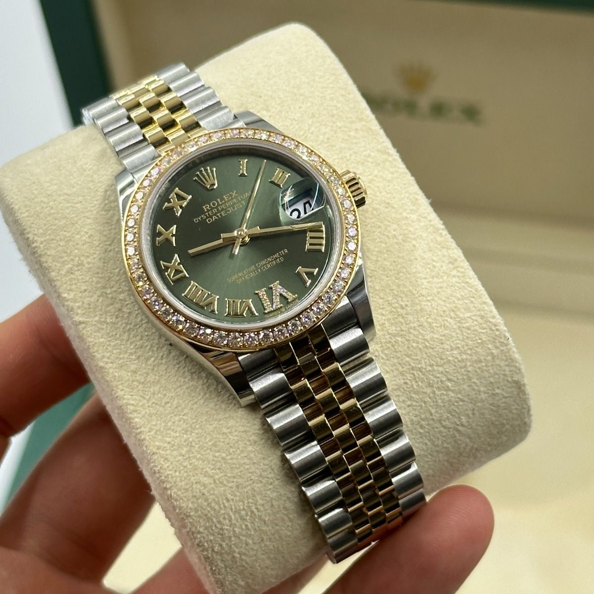 RLX Datejust m278383RBR-0015/0016 31mm Olive Green Dial Oyster Bracelet