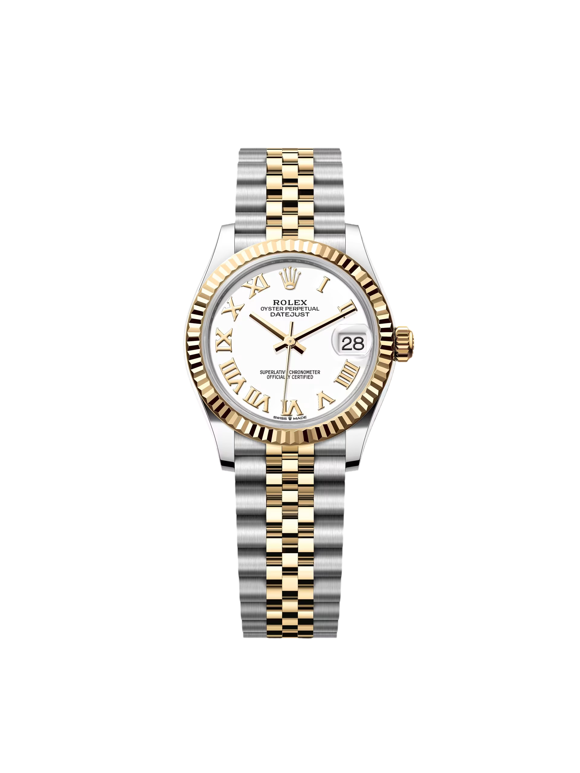 RLX Datejust m278273-0001/0002 31mm White Dial Stainless Steel and Yellow Gold Oyster Watch
