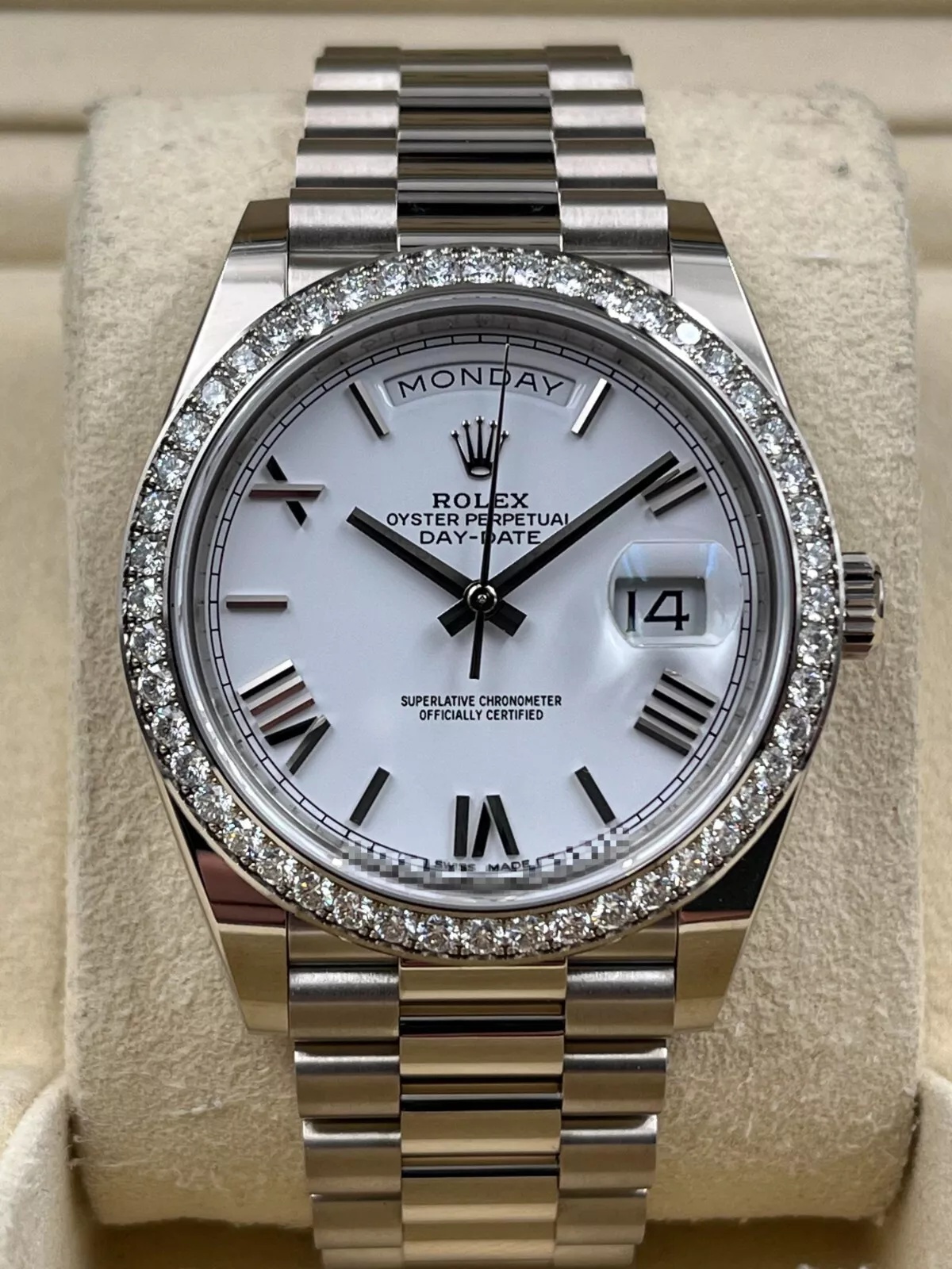 RLX  Day-Date 40mm 228349RBR-0039 White Dial President Bracelet