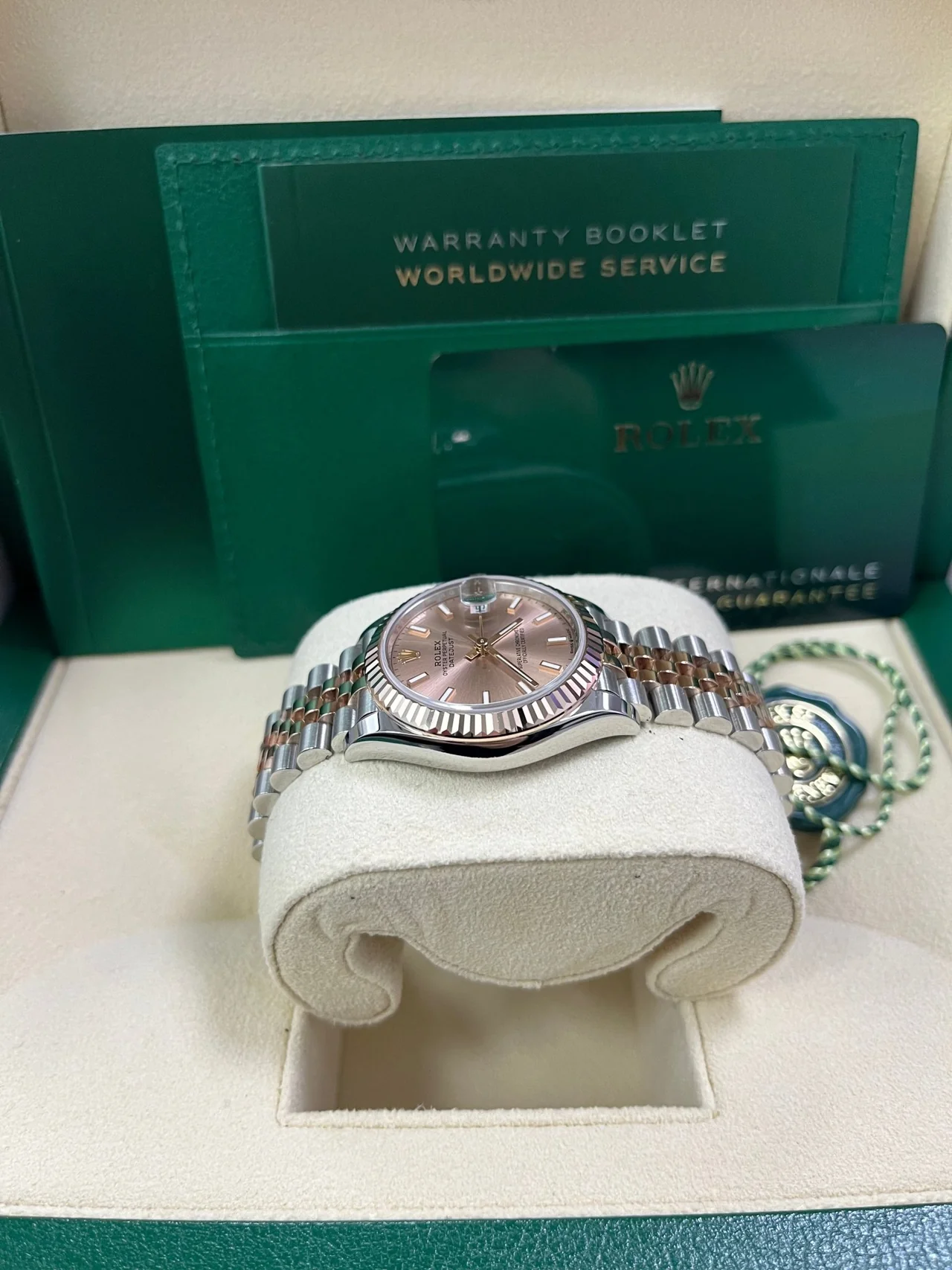 RLX Lady-Datejust 28mm 279171 Sundust Index Oyster Stainless Steel and Rose Gold