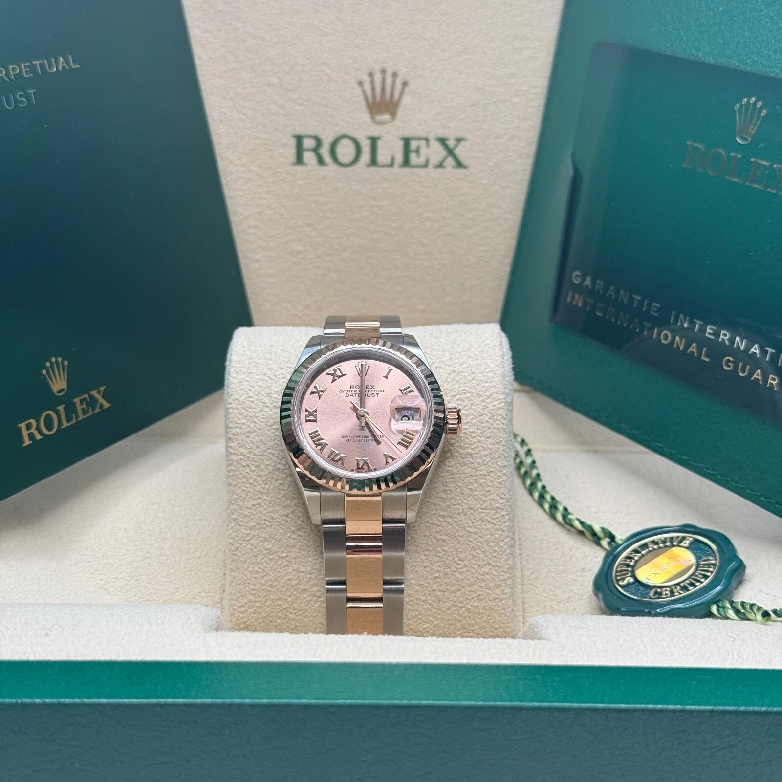 RLX Lady-Datejust 28mm 279171 Pink Roman Oyster Stainless Steel and Rose Gold