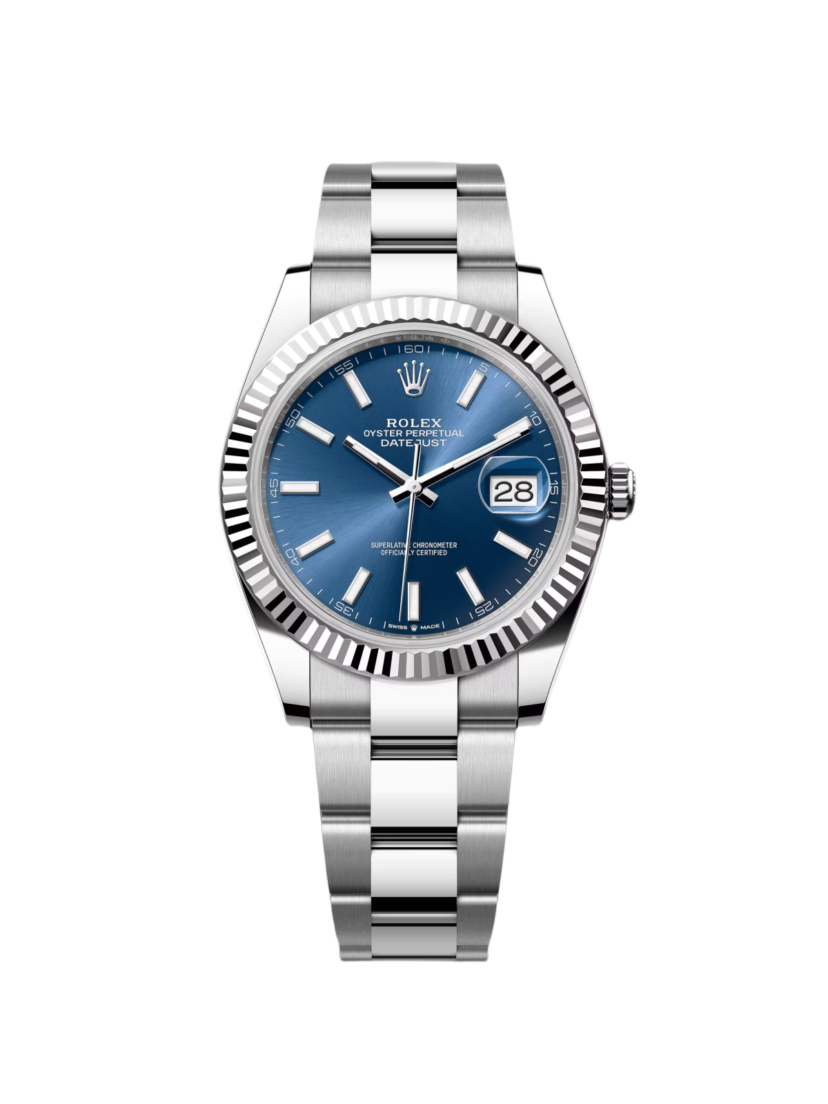 RLX  Datejust 41mm 126334 Blue Index Oyster Stainless Steel Men’s Watch