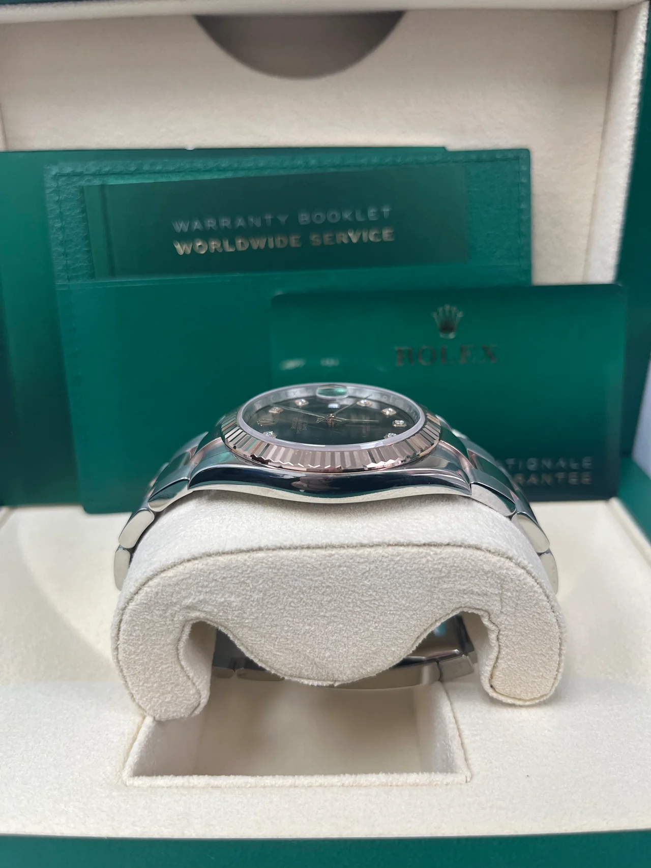 RLX Datejust 41mm 126331 Datejust Chocolate Diamond Oyster Steel and Everose Gold Watch