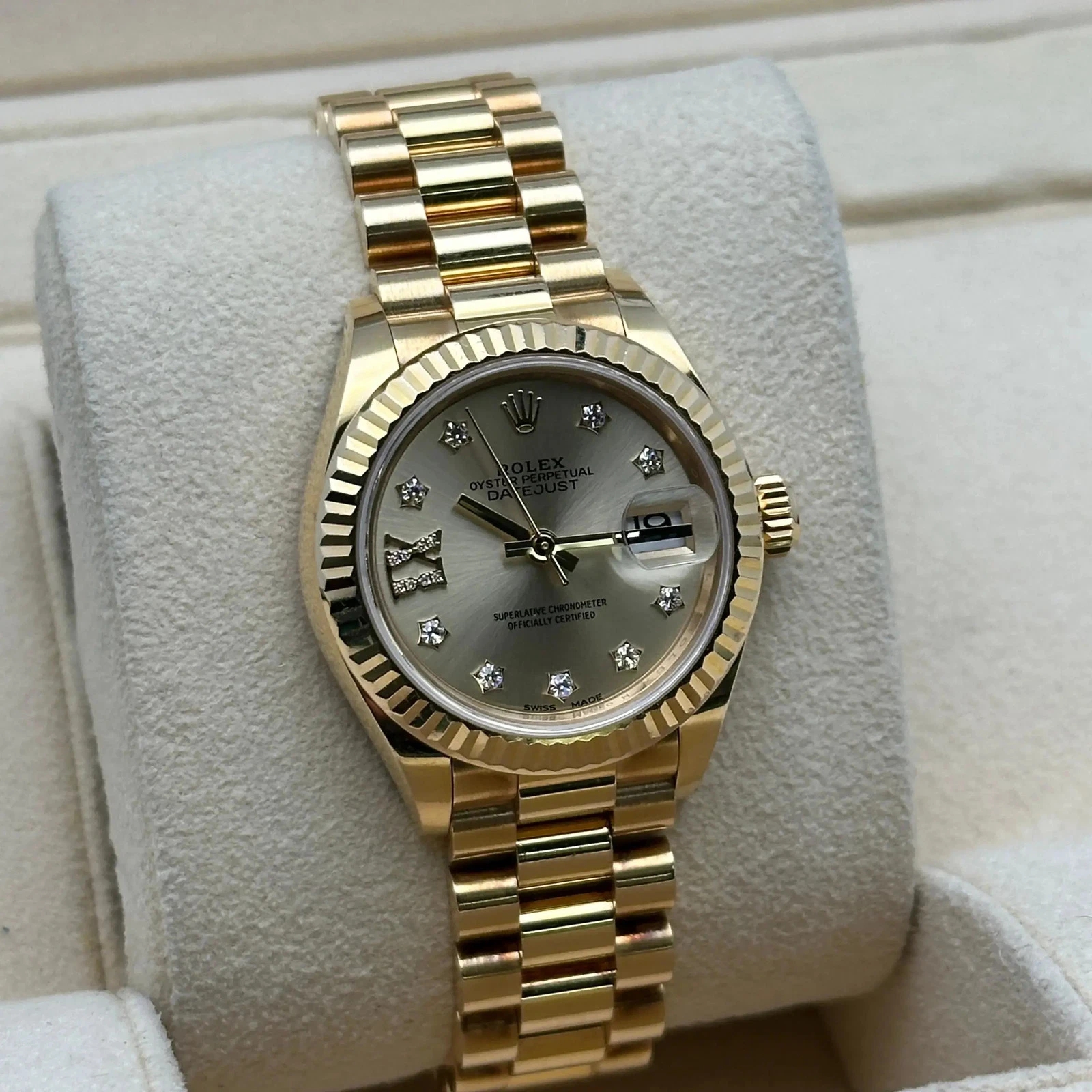 RLX Lady-Datejust 28mm 279178  Champagne Diamond Dial