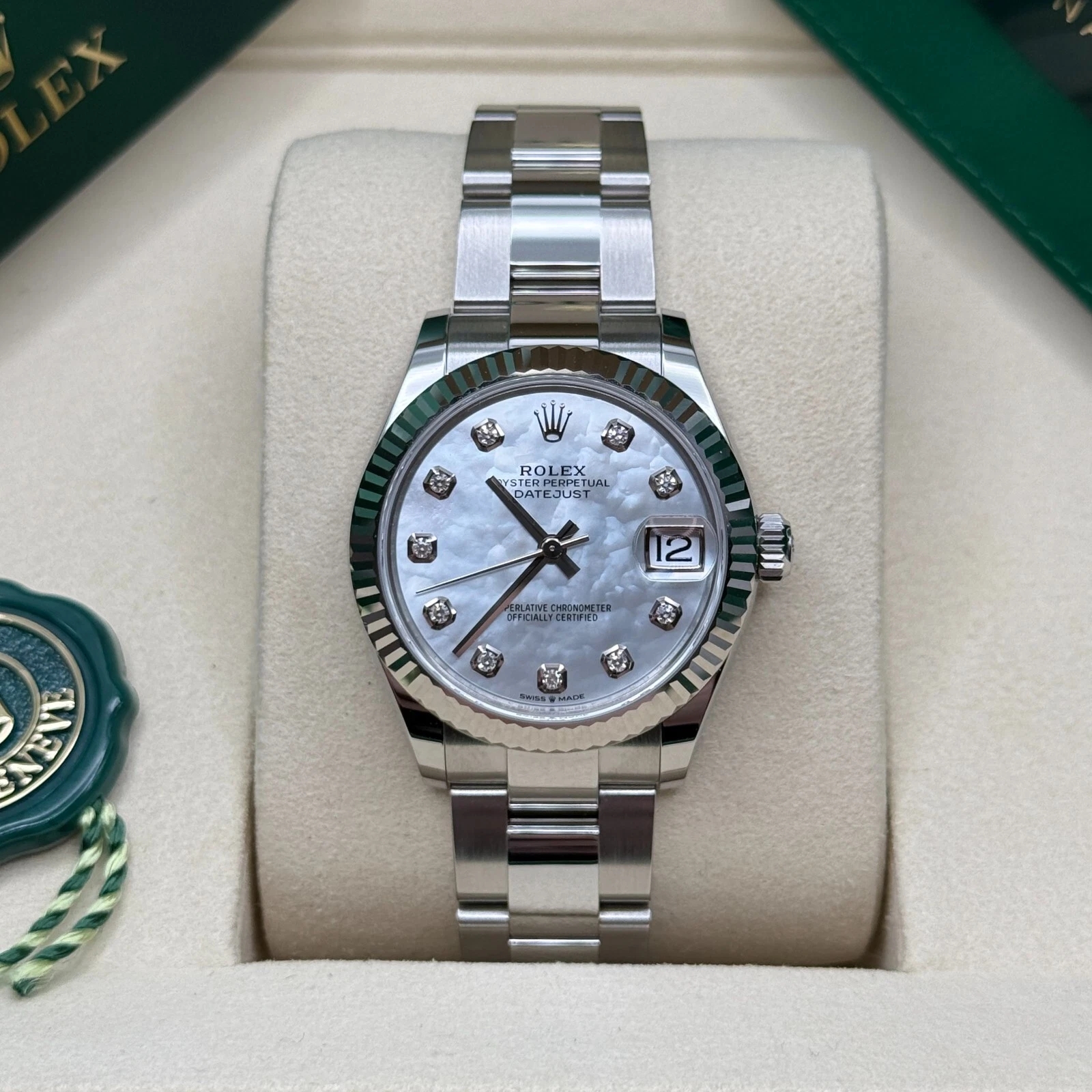 RLX Datejust m278384RBR-0007/0008 Mother-of-Pearl 31mm Dial Oyster Watch