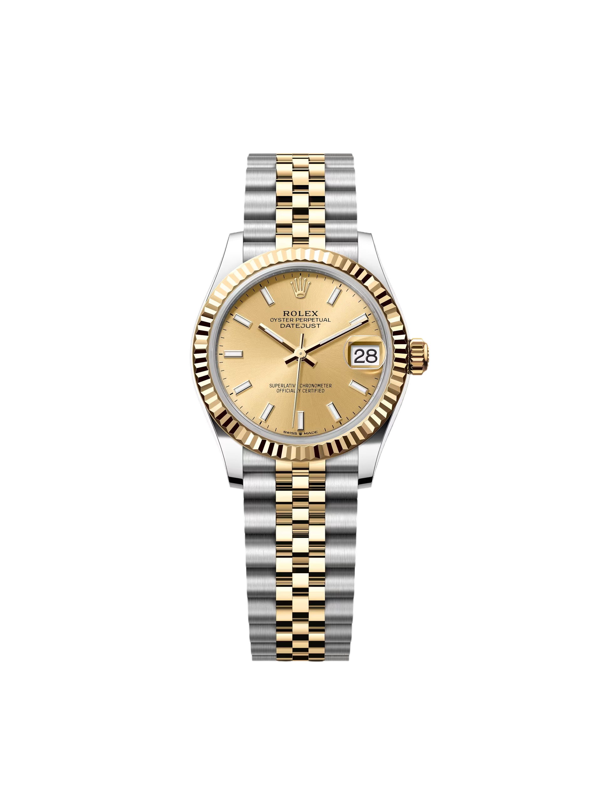 RLX Datejust m278273-0013/0014 31mm Champagne Dial Stainless Steel and Yellow Gold Oyster Watch