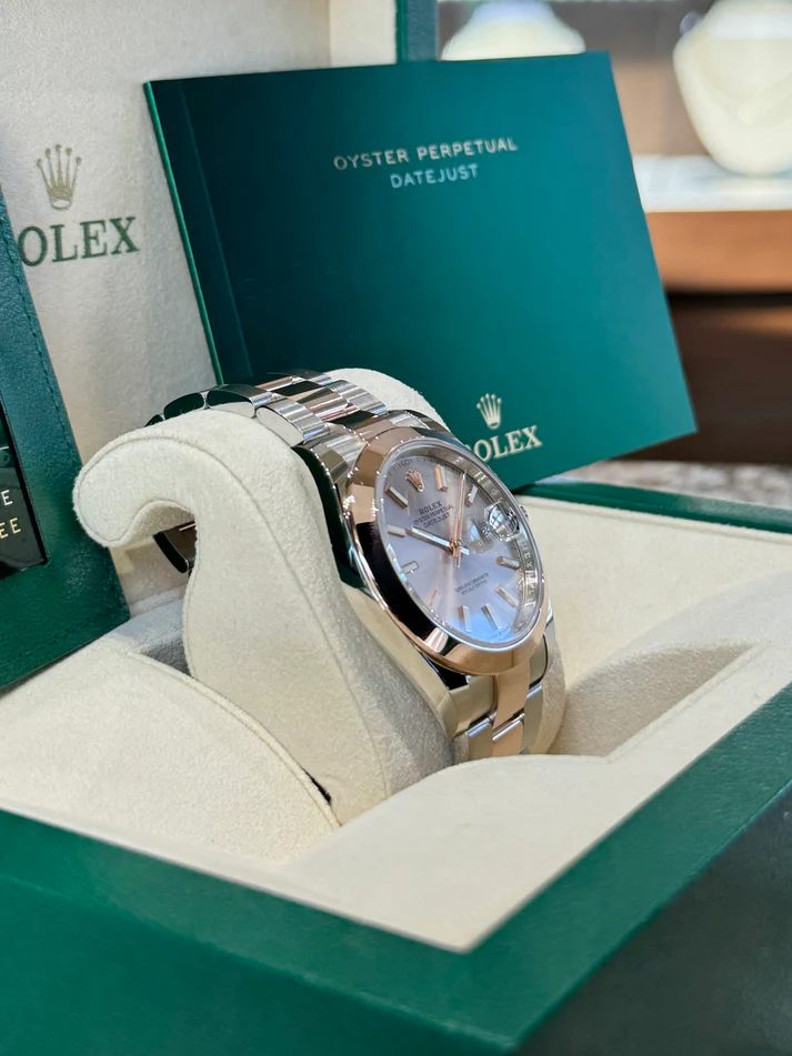 RLX Datejust 41mm 126301 Sundust Index Oyster Steel and Everose Gold Watch