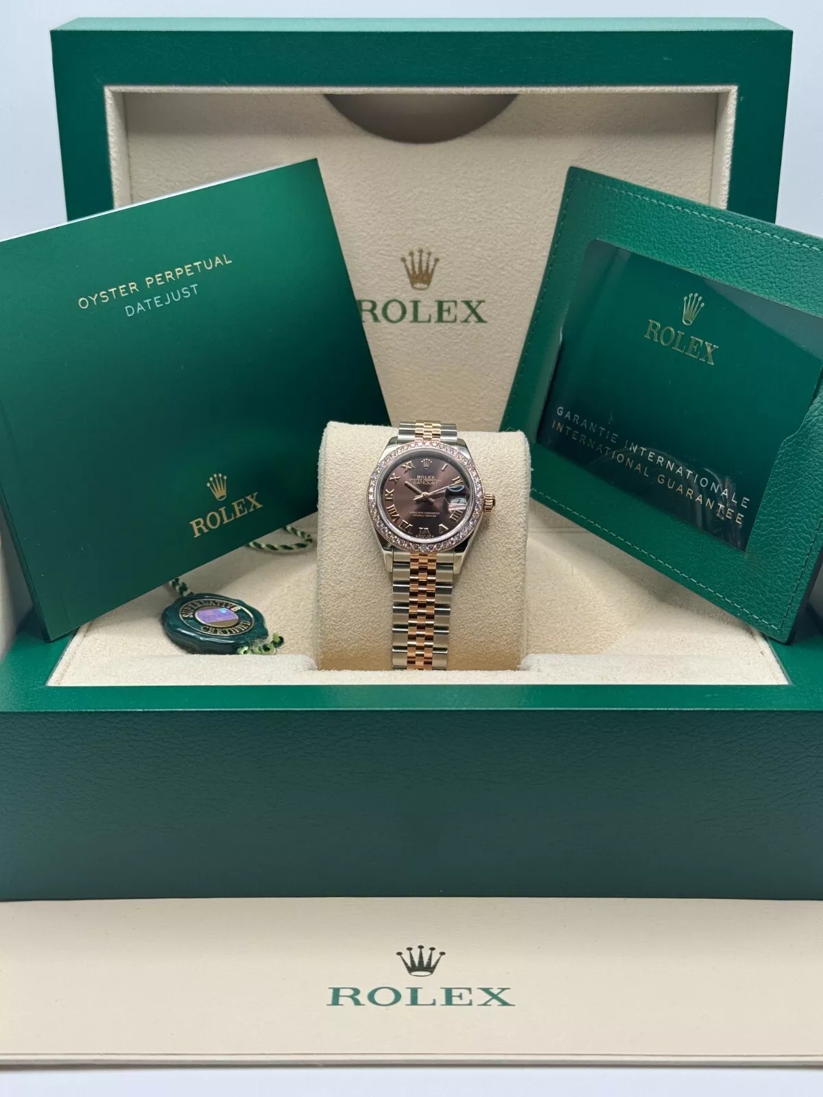 RLX Lady-Datejust 28mm 279381RBR Chocolate Roman Dial Oyster Bracelet