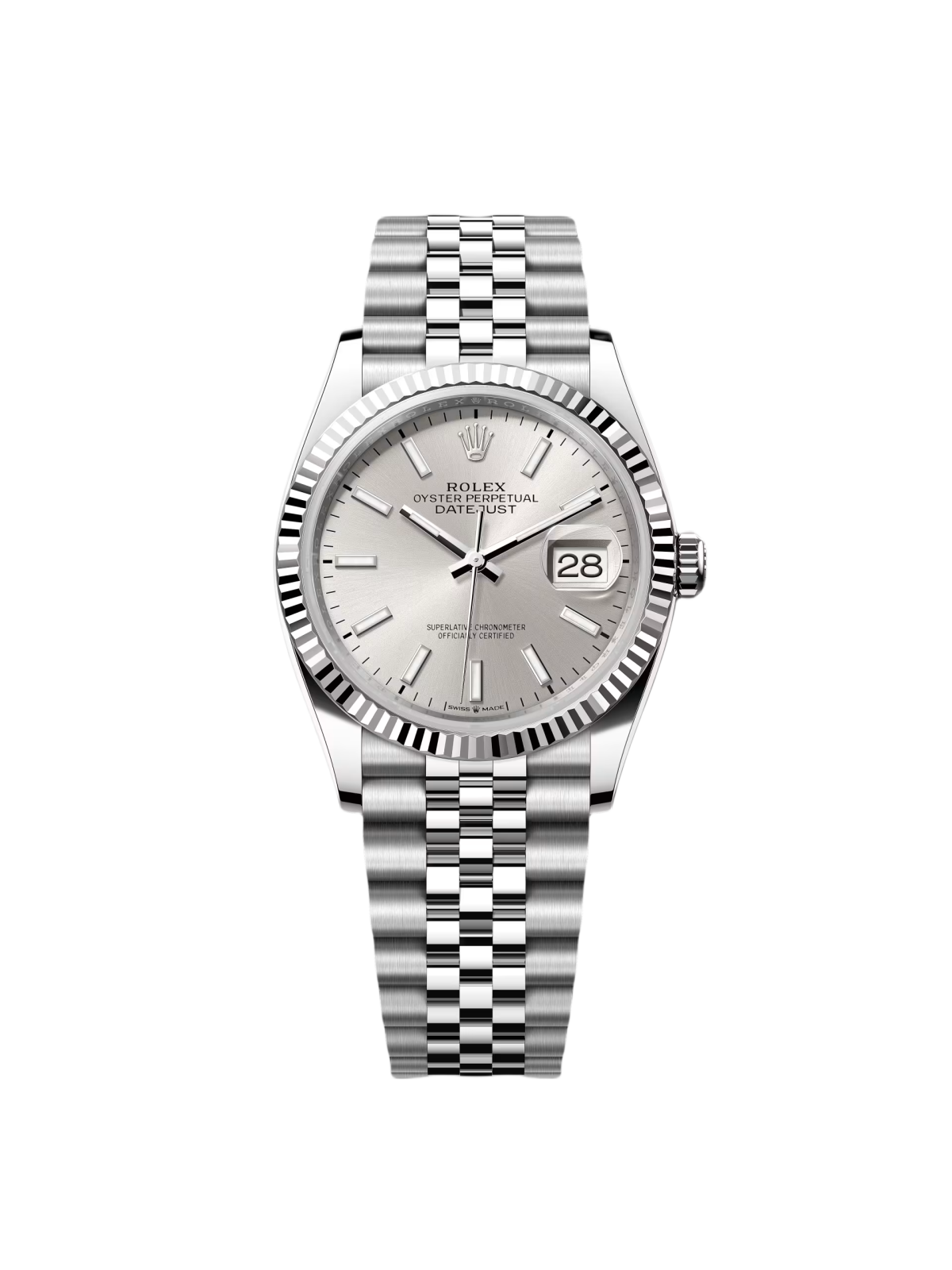 RLX  Datejust 36mm 126234 Silver Index Dial Oyster Stainless Steel