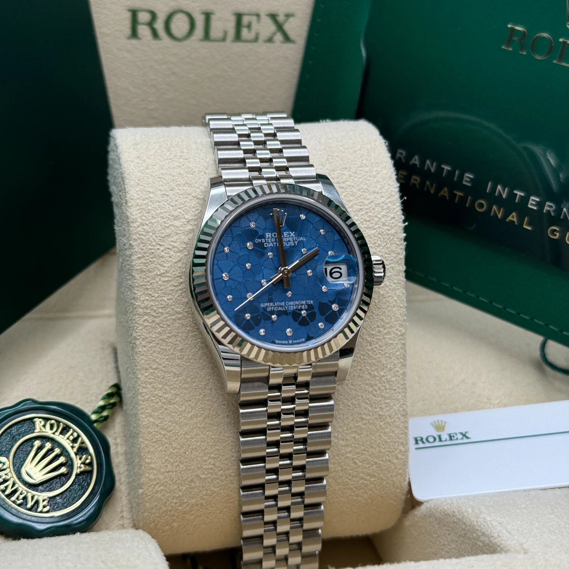RLX Datejust m278274-0035/0036 Azzurro Blue Dial Oyster Watch