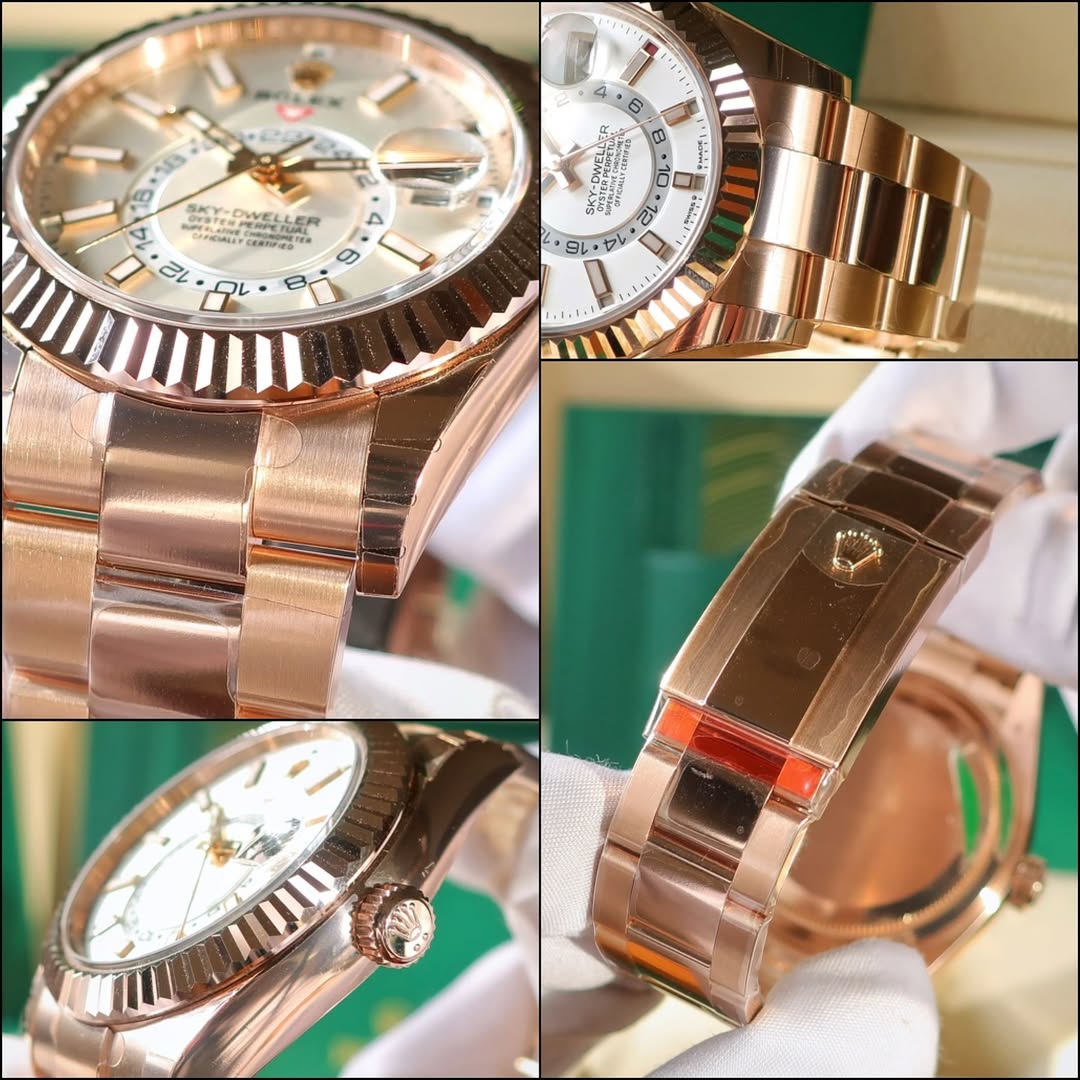 RLX  Sky-Dweller 42mm 336935-0003/0007 Rose Gold White Dial Oyster