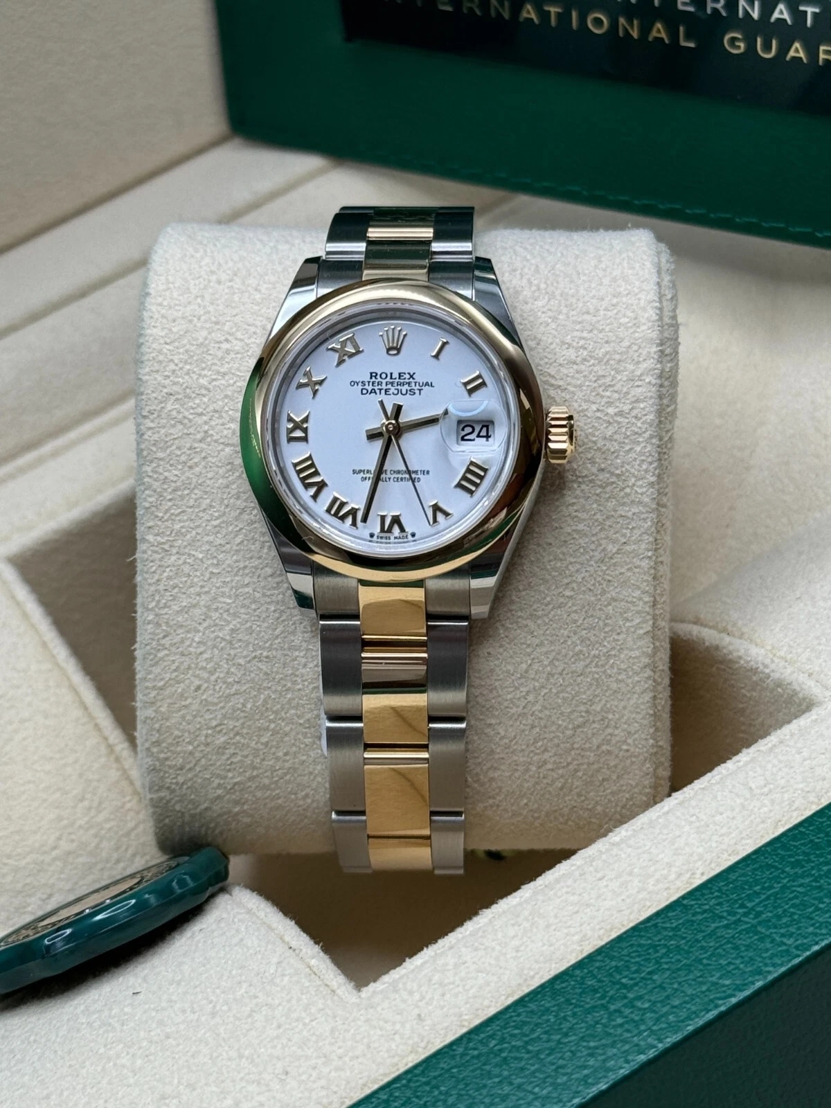 RLX Lady-Datejust 28mm  279163 White Roman Dial Oyster Bracelet