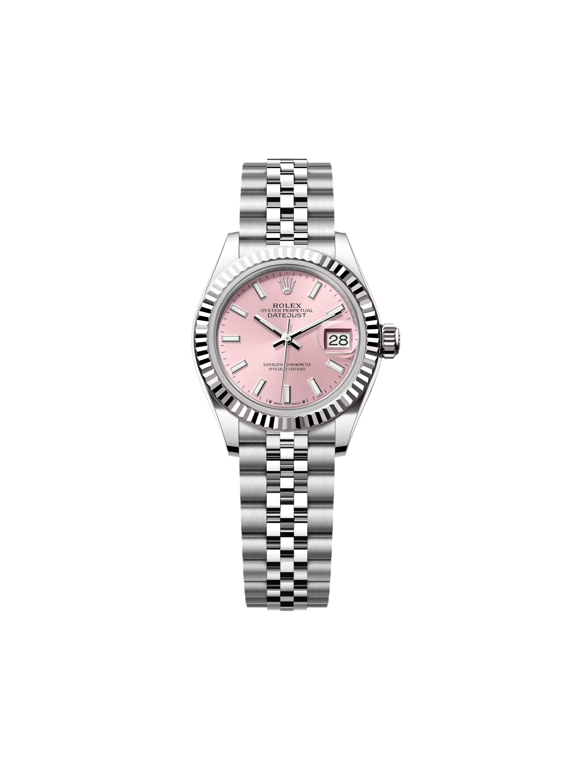 RLX Lady-Datejust 28mm 279174 Pink Dial Oyster Bracelet