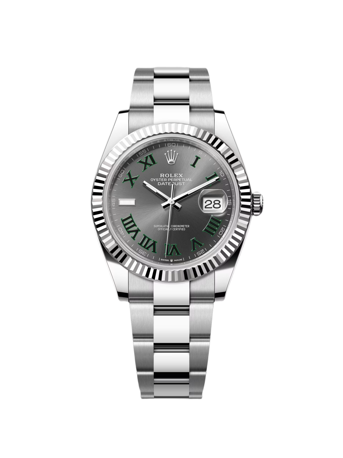 RLX  Datejust 41mm 126334 Slate Roman Jubilee Stainless Steel Mens Watch