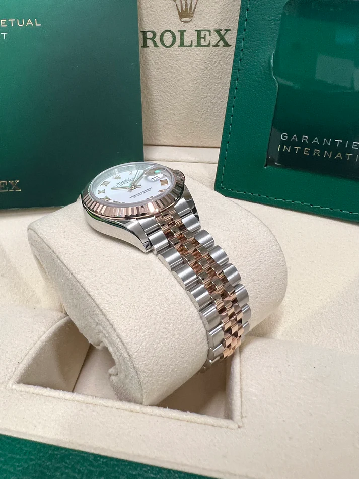 RLX Lady-Datejust 28mm 279171 White Roman Oyster Stainless Steel and Rose Gold