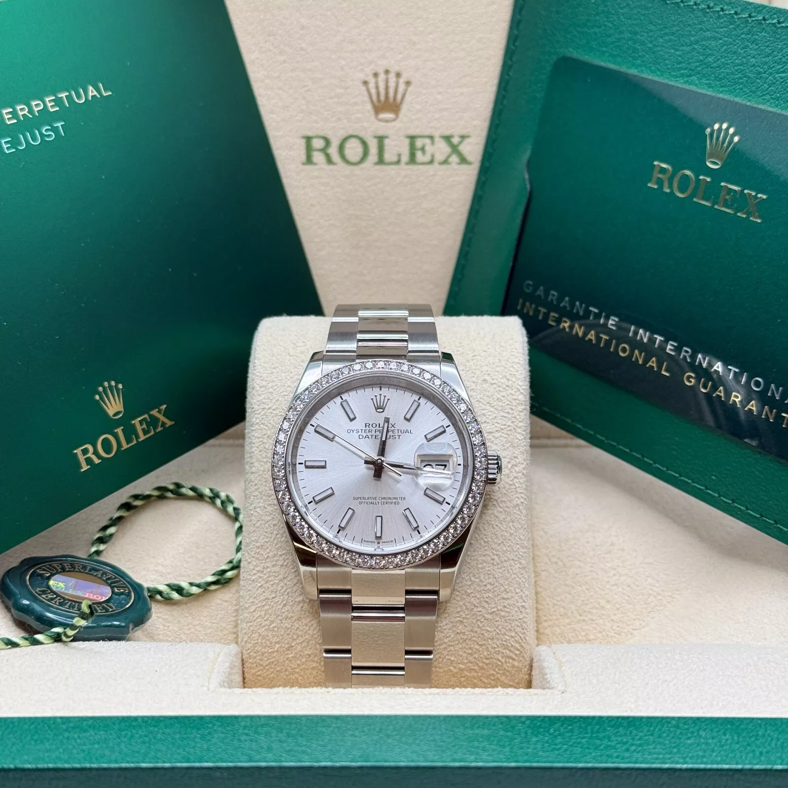RLX  Datejust 36mm 126284 Silver Dial  Watch