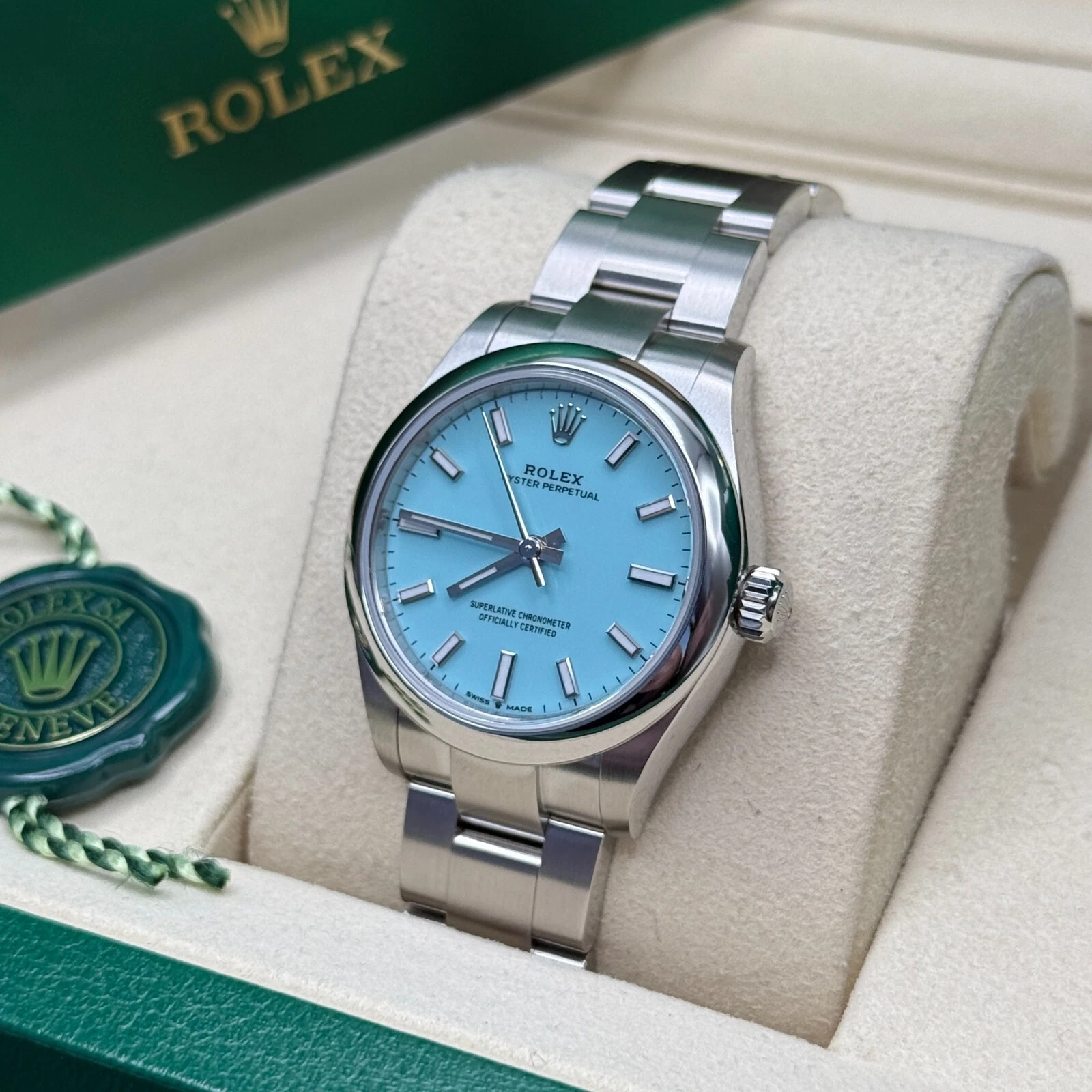 RLX Oyster Perpetual 31mm 277200-0007 Turquoise Dial Oyster Bracelet Watch