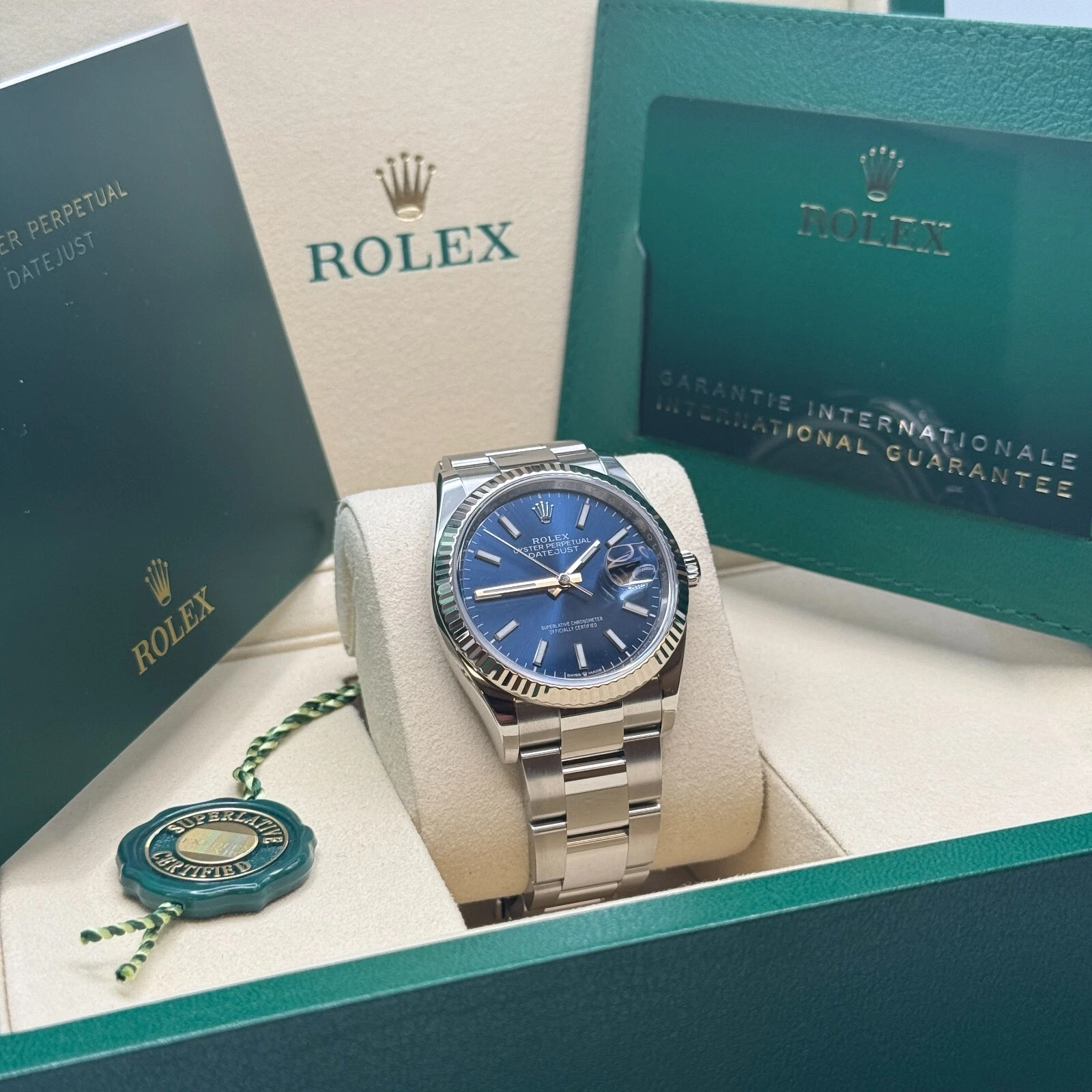 RLX  Datejust 36mm 126234 Blue Index Dial 36mm Oyster Stainless Steel