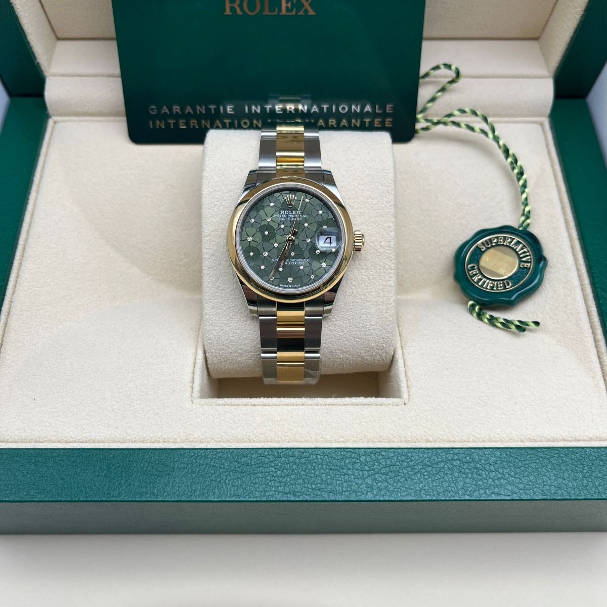 RLX Datejust m278243-0031/0032 31mm Green Dial watch