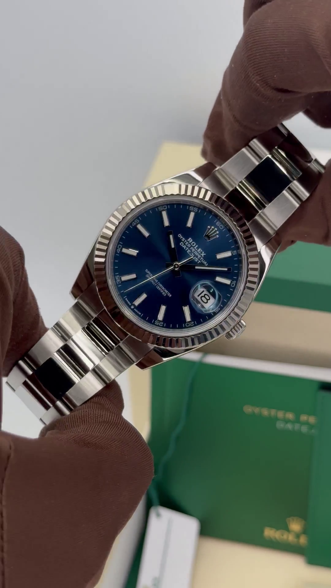 RLX  Datejust 41mm 126334 Blue Index Oyster Stainless Steel Men’s Watch