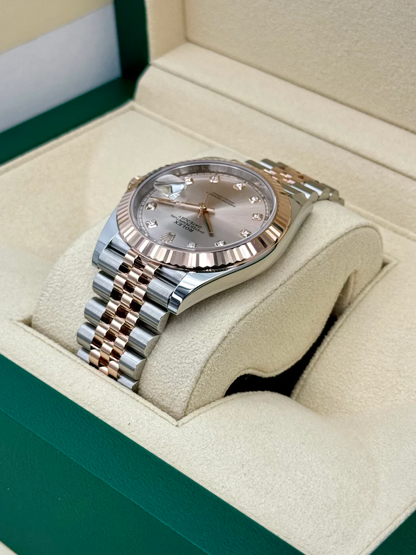 RLX Datejust 41mm 126331 Sundust Diamond Jubilee Steel and Everose Gold Watch