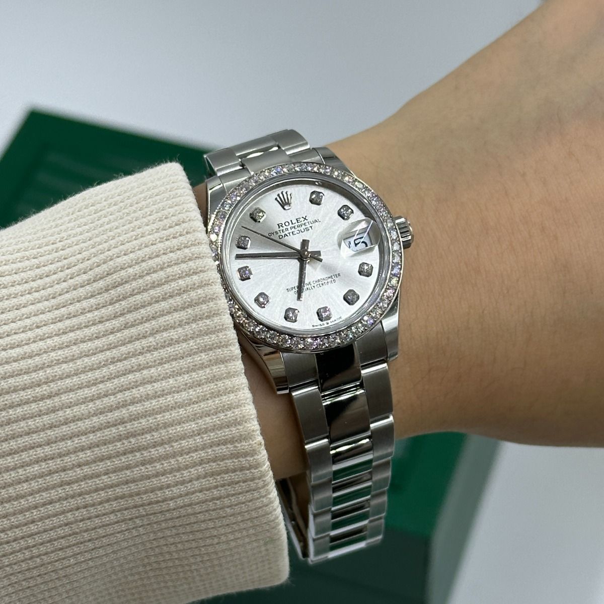 RLX Datejust m278384RBR-0033/0034 Silver 31mm Dial Oyster Watch