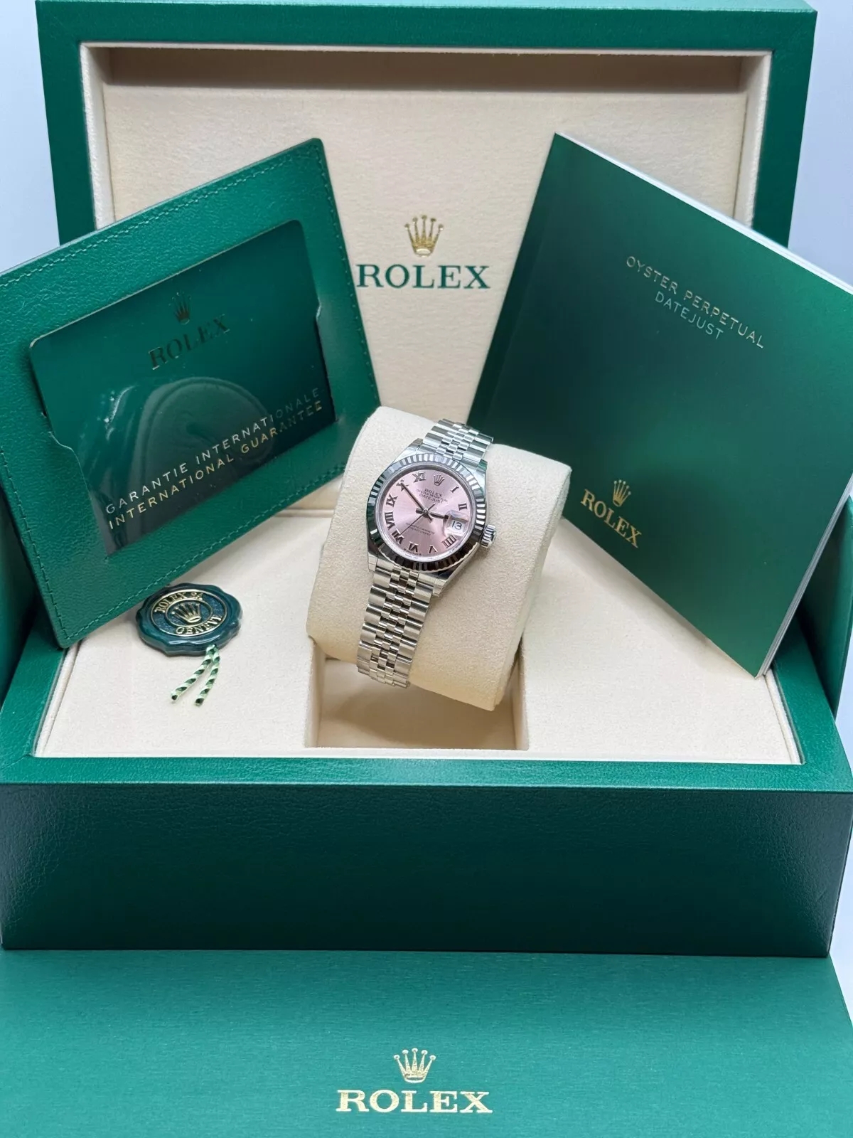 RLX Lady-Datejust 28mm 279174 Pink Roman Dial Oyster Bracelet