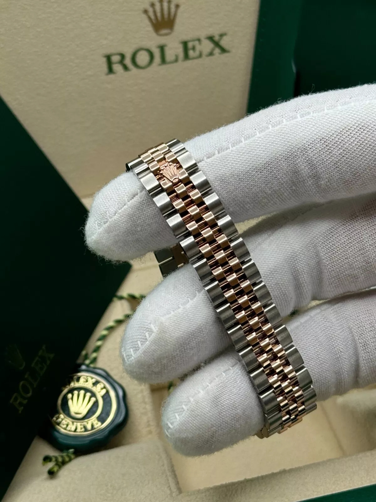 RLX Lady-Datejust 28mm 279171 Green Diamond Oyster Stainless Steel and Rose Gold
