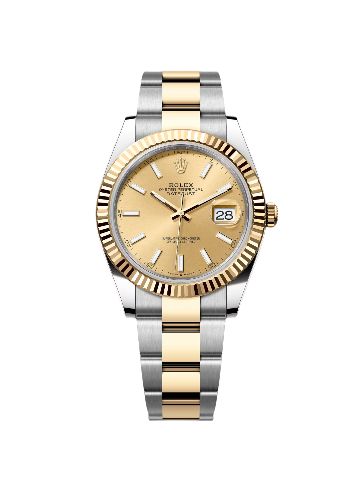 RLX  Datejust 41mm 126333 Champagne Index Jubilee Steel and Yellow Gold Mens Watch