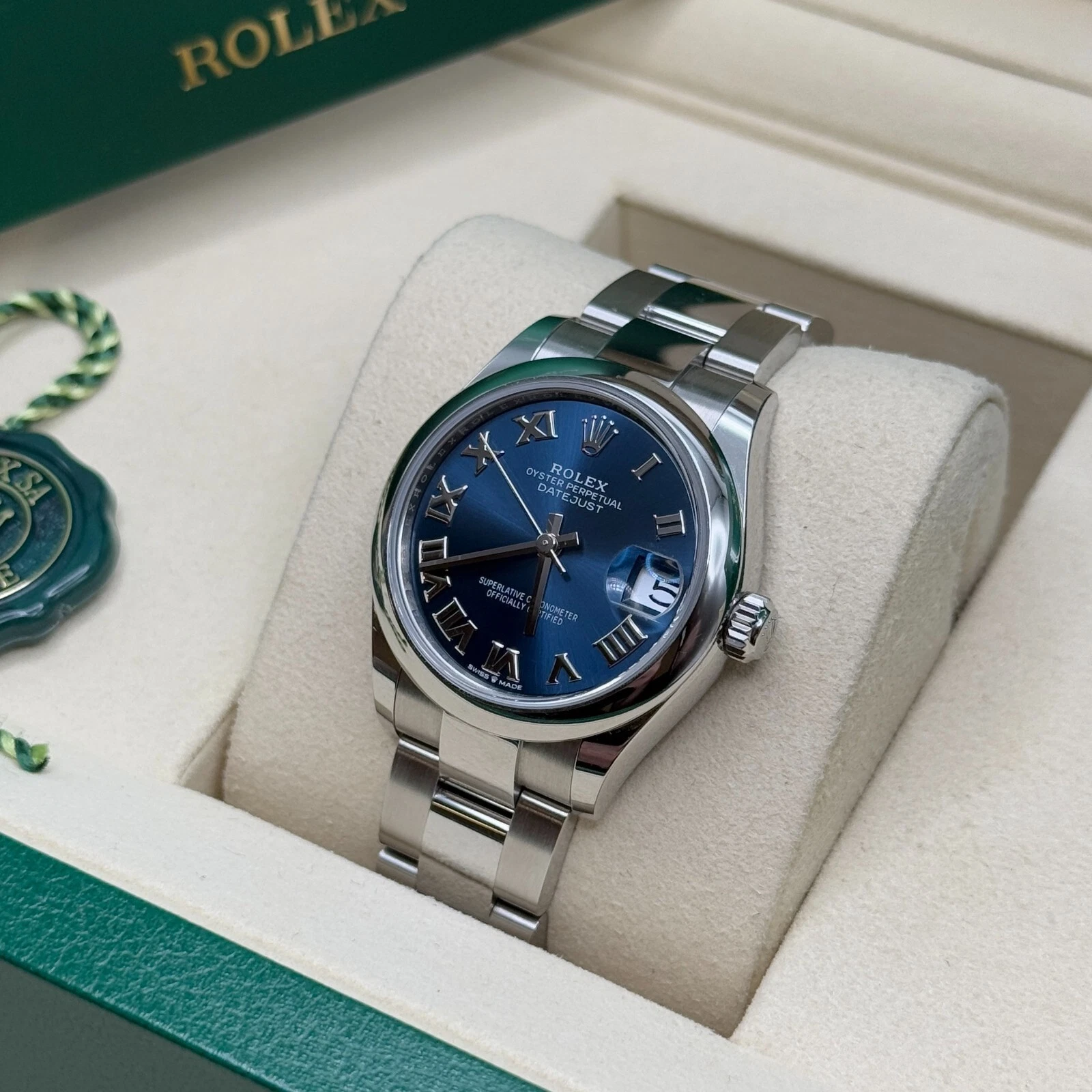 RLX Datejust m278240-0017/0018 31mm Blue Roman Domed Bezel Oyster Oystersteel