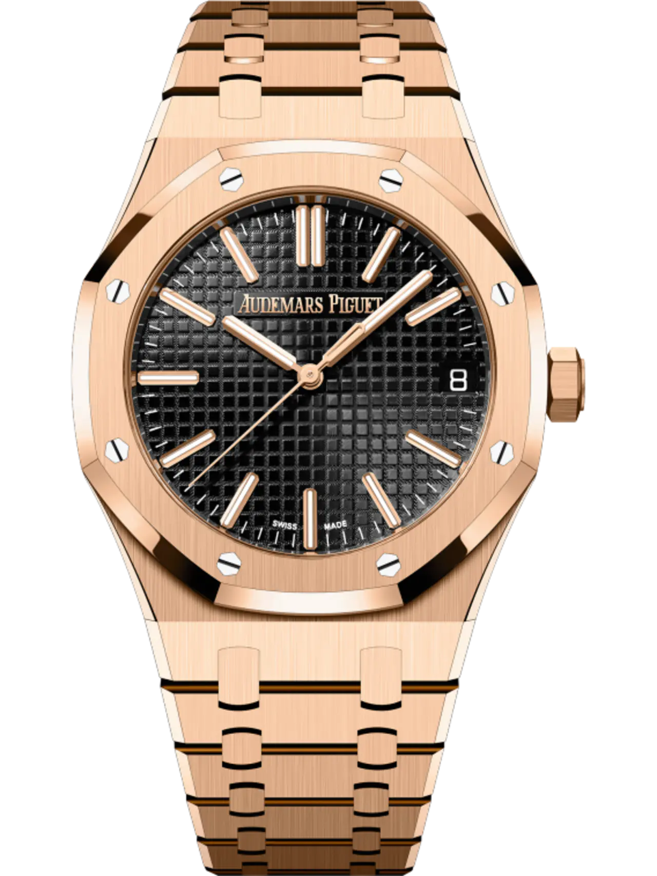 A&P ROYAL OAK Pink Gold Black Dial 41mm