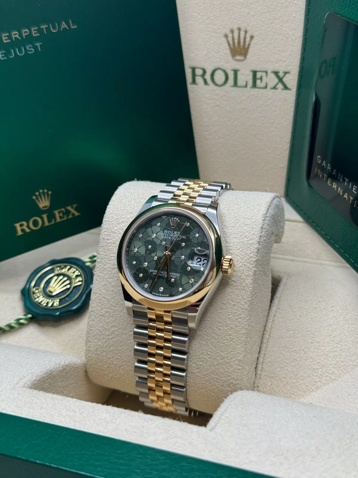 RLX Datejust m278243-0031/0032 31mm Green Dial watch