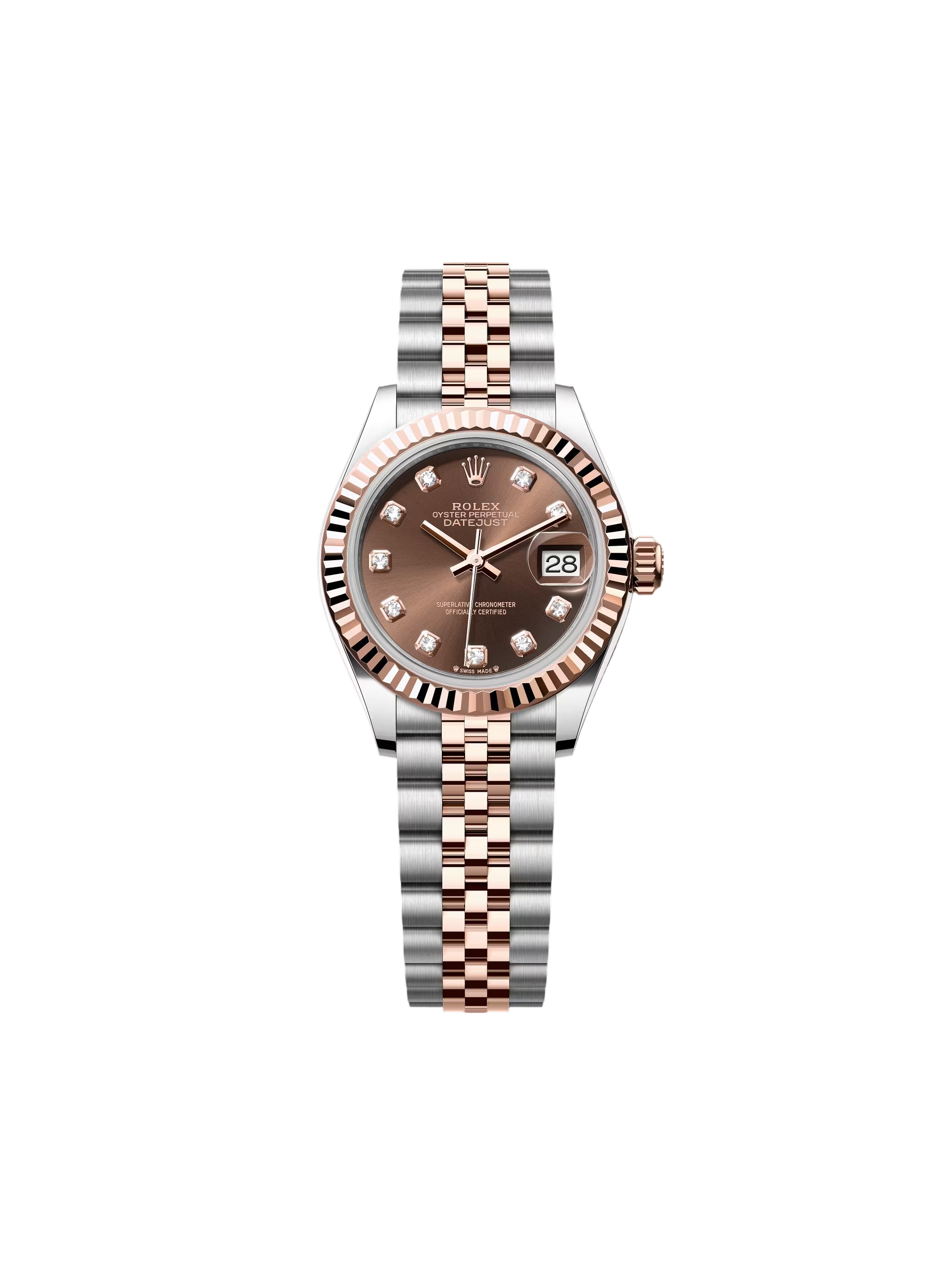 RLX Lady-Datejust 28mm 279171 Chocolate Diamond Oyster Stainless Steel and Rose Gold