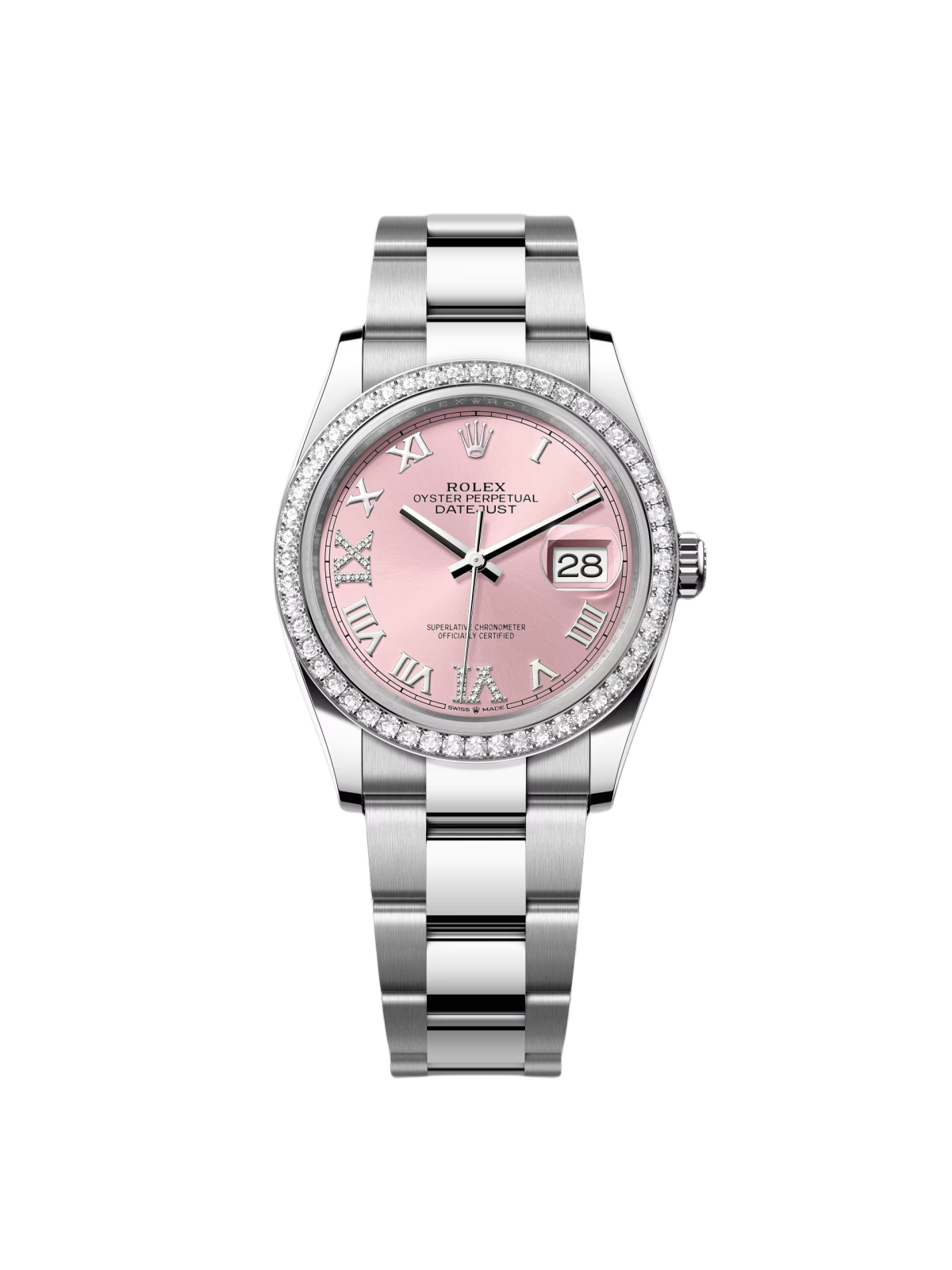 RLX  Datejust 36mm 126284 Pink Dial Jubilee Bracelet