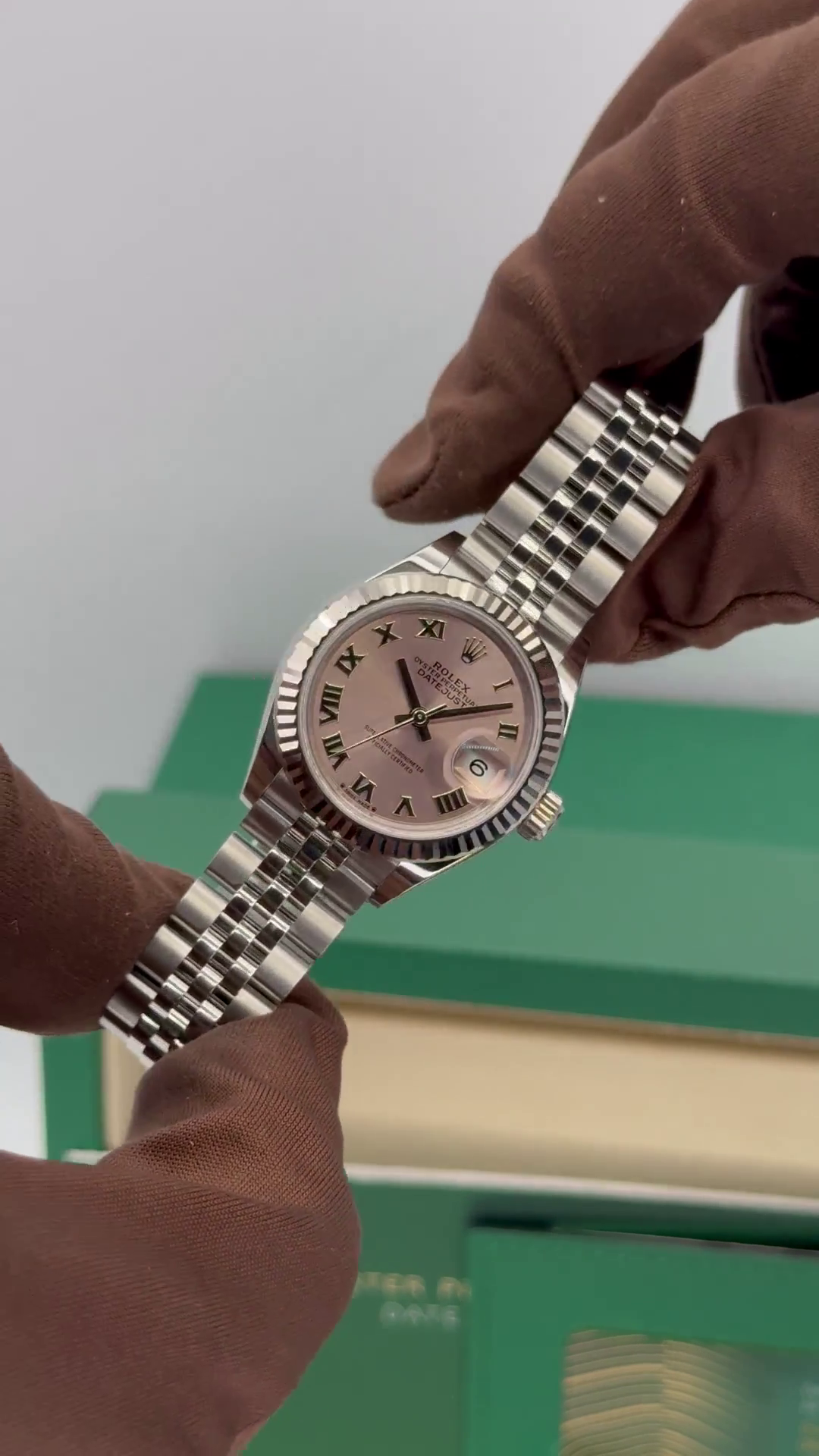 RLX Lady-Datejust 28mm 279174 Pink Roman Dial Oyster Bracelet