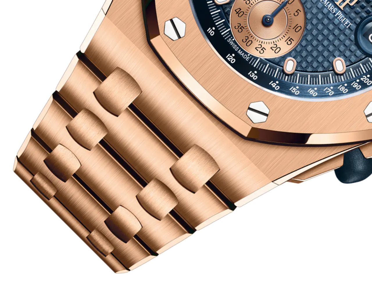 A&P OFFSHORE Pink Gold Blue Dial CHRONOGRAPH 42mm