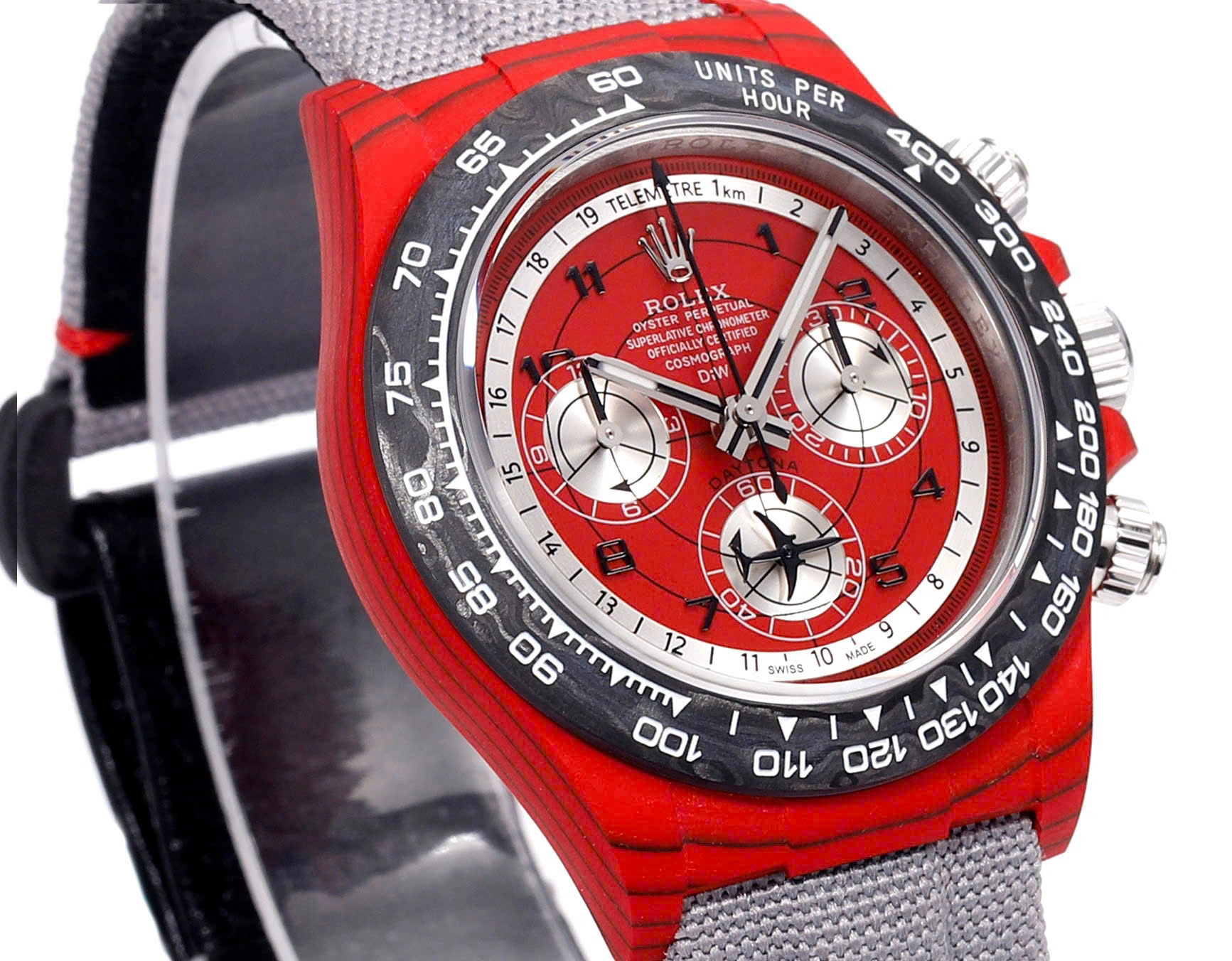 Rolex Cosmograph Daytona DIW Carbon AVIA Red 40mm Replica 1:1 – Top Quality Version