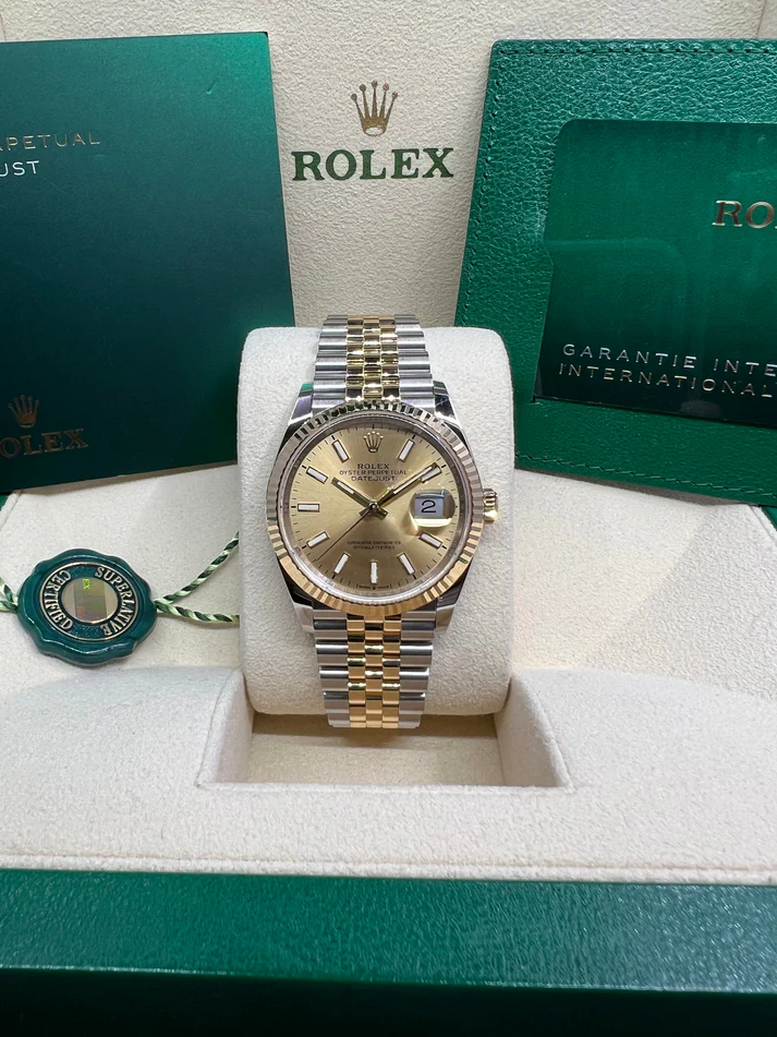 RLX  Datejust 36mm 126233 Champagne Dial Jubilee Bracelet Watch