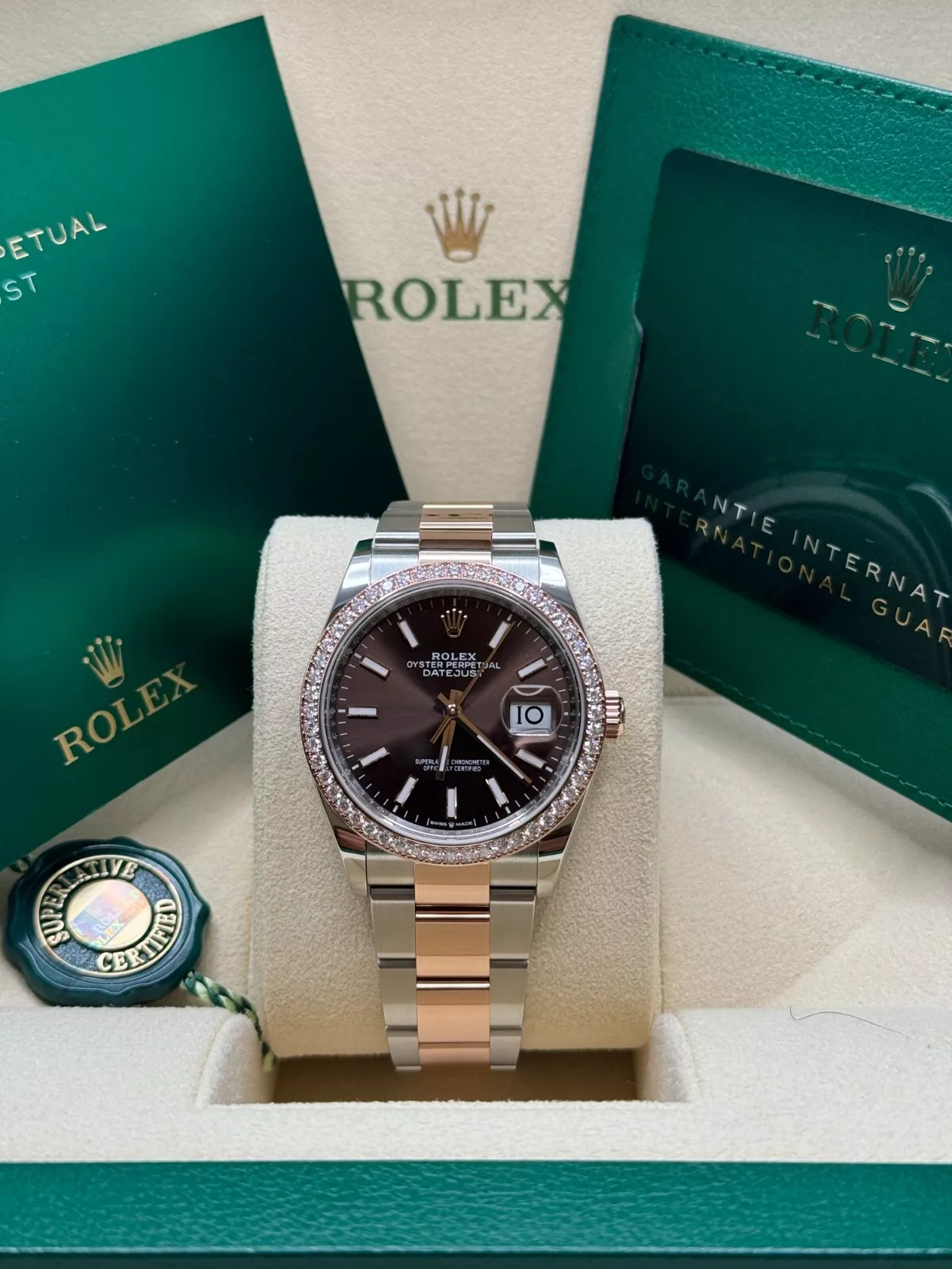 RLX  Datejust 36mm 126281 Chocolate Dial Oyster Bracelet