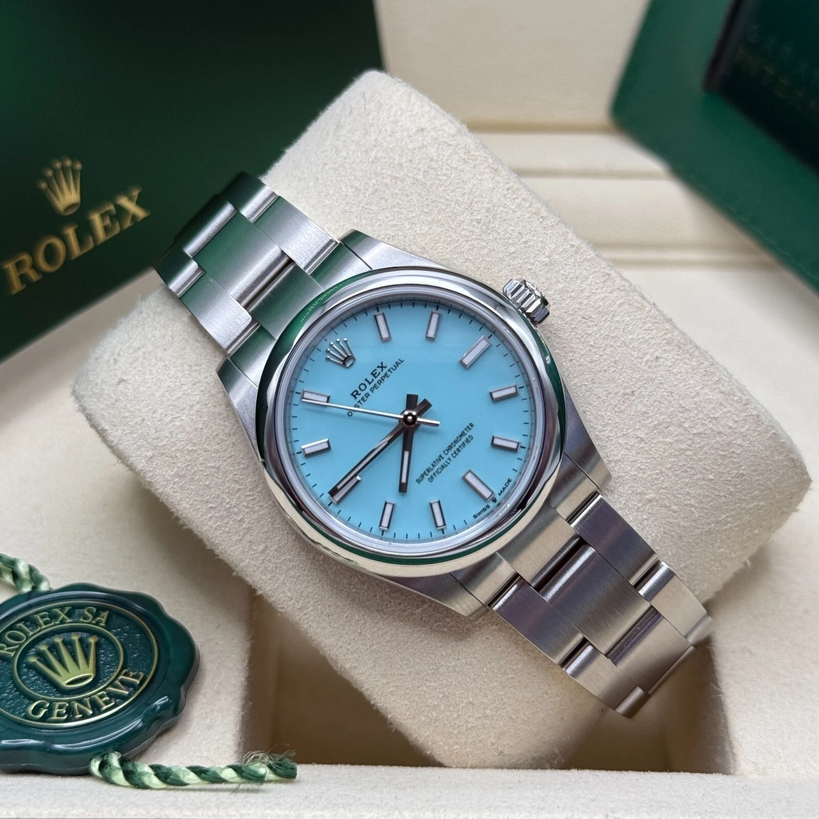 RLX Oyster Perpetual 31mm 277200-0007 Turquoise Dial Oyster Bracelet Watch