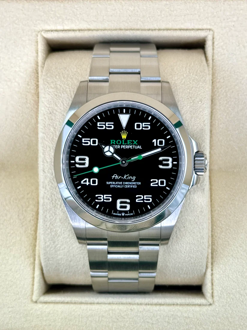 RLX  Oyster Perpetual Air King Black Dial Steel Mens Watch 126900 Box Card