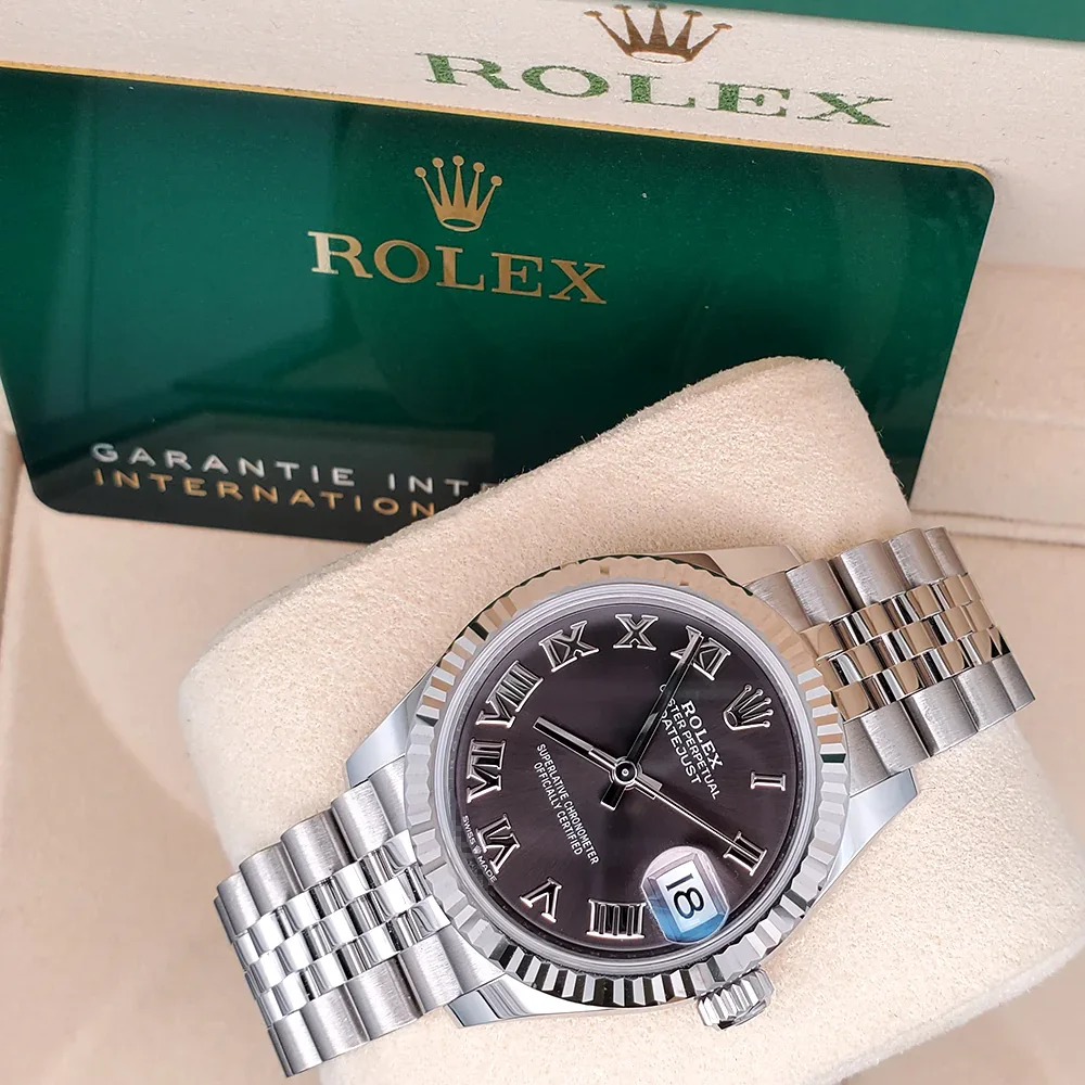RLX Datejust m278274-0021/0022 Dark Grey Roman 31mm Dial Oyster Watch
