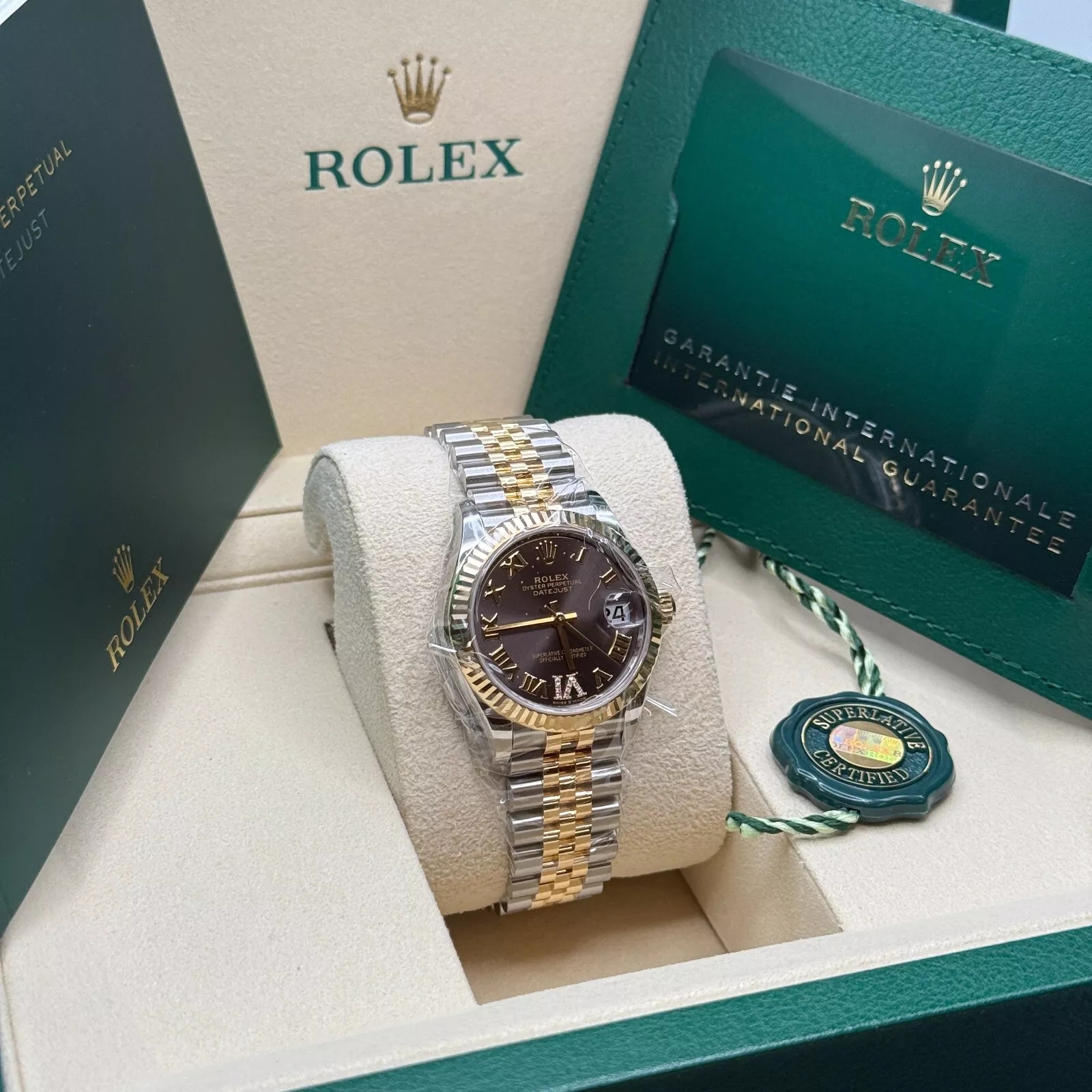 RLX Datejust m278273-0017/0018 31mm Dark Grey Dial Stainless Steel and Yellow Gold Oyster Watch