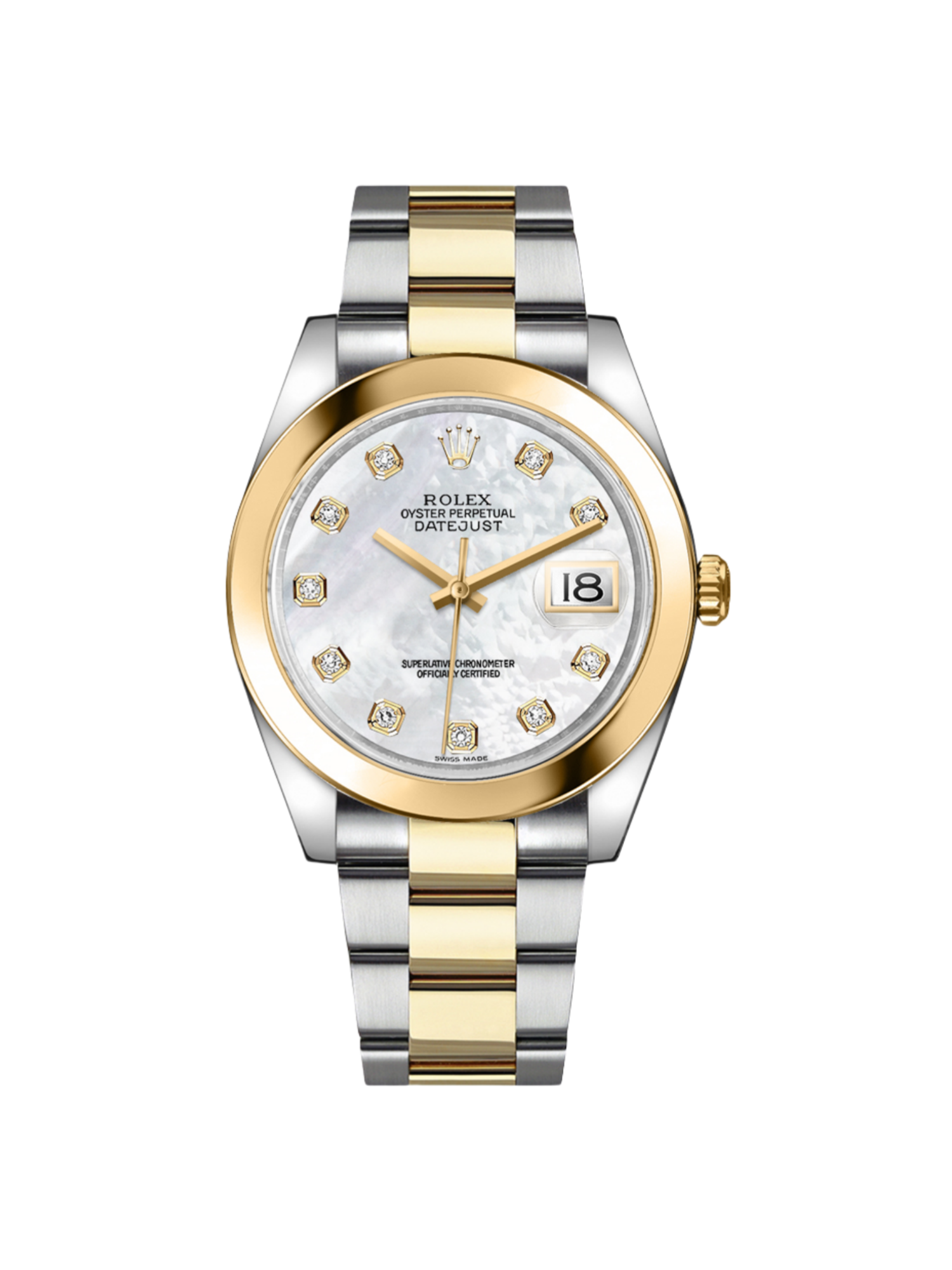 RLX Datejust 41mm 126303 White MOP Diamond Jubilee Steel and Yellow Gold
